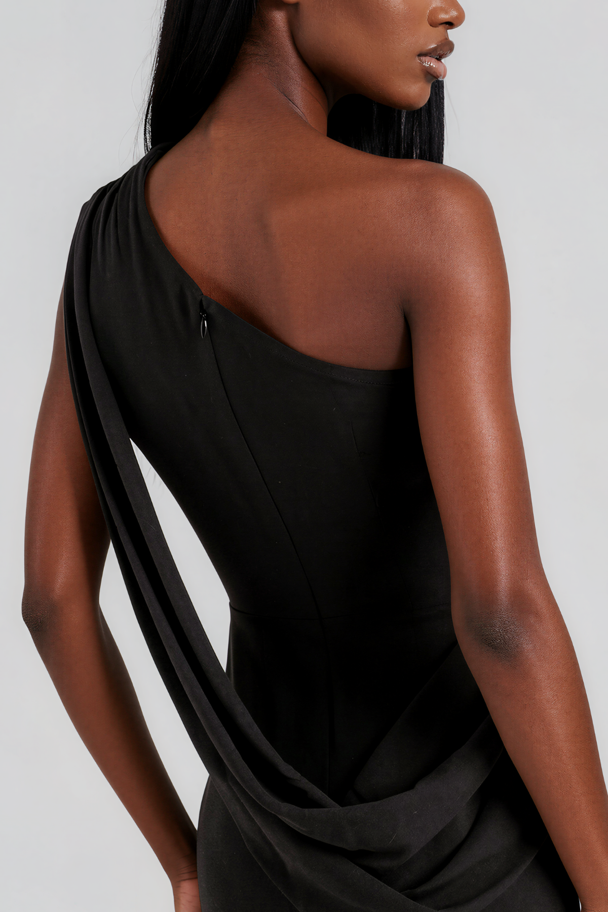 Kaniela One Shoulder Draped Maxi Dress
