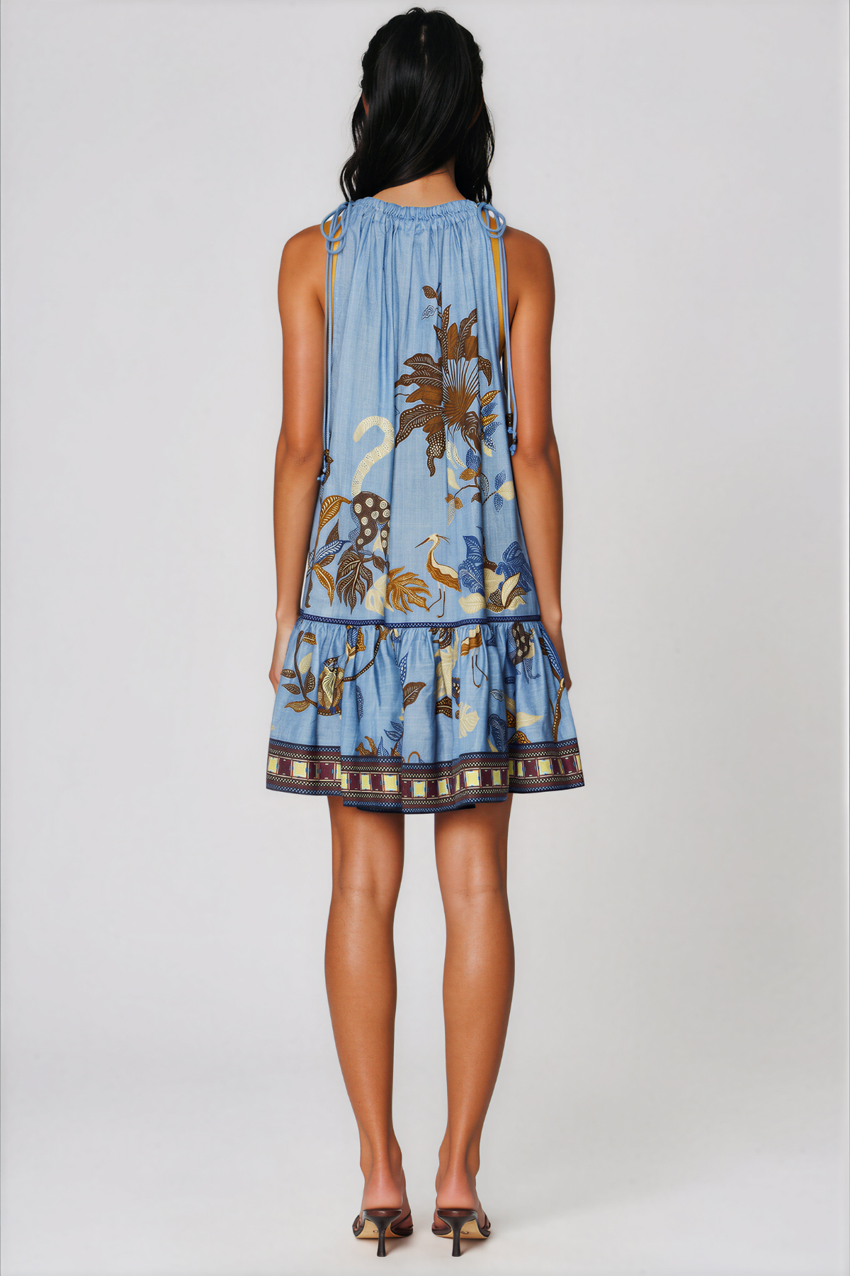 Kanji Halter Neck Floral Mini Dress