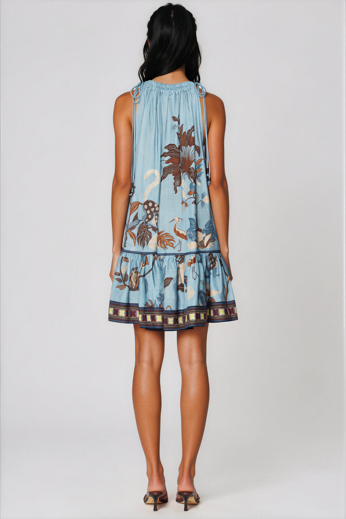Kanji Halter Neck Floral Mini Dress
