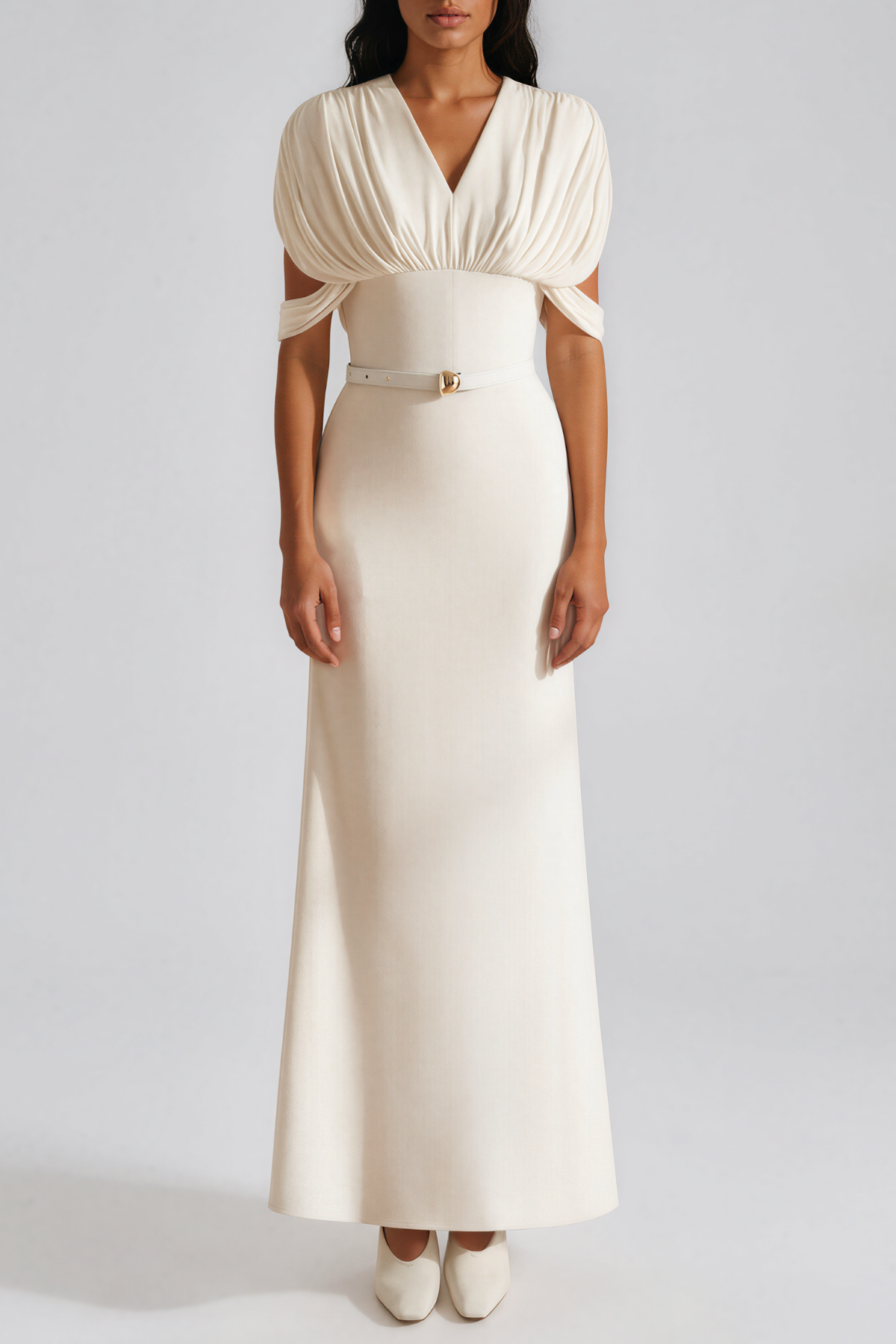 Kannan V Neck Belt Maxi Dres