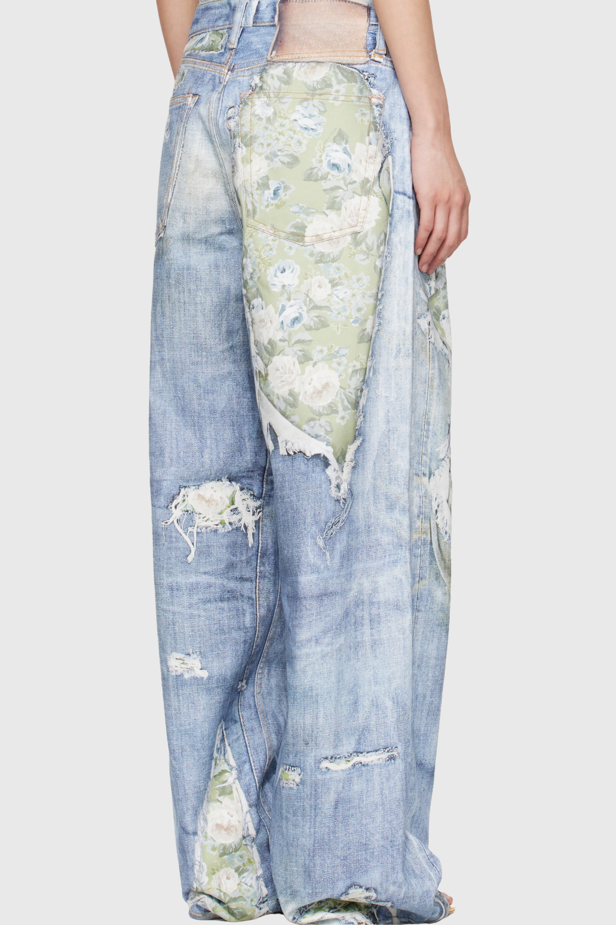 Kansas Floral Ripped Print Jeans 