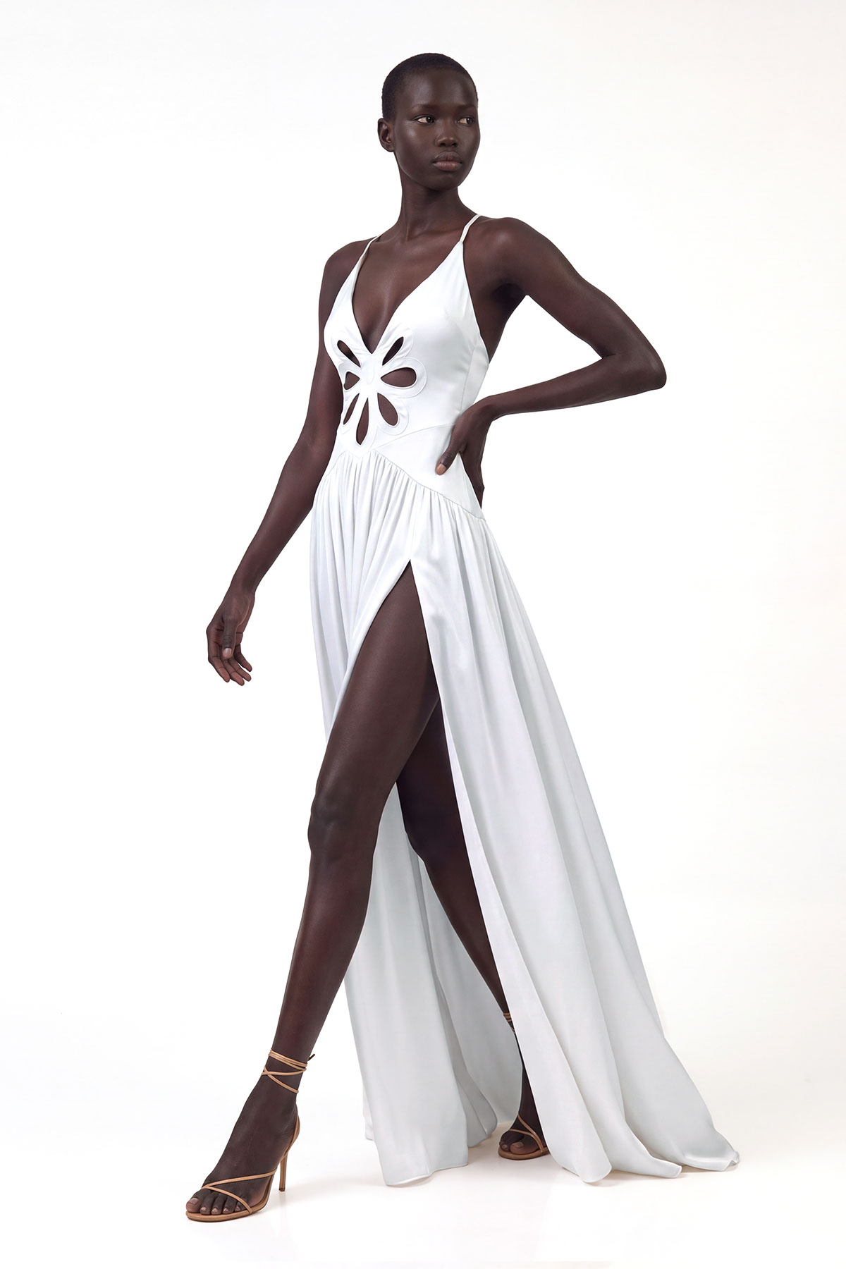 Kantana Spaghetti Cutout Split Maxi Dress