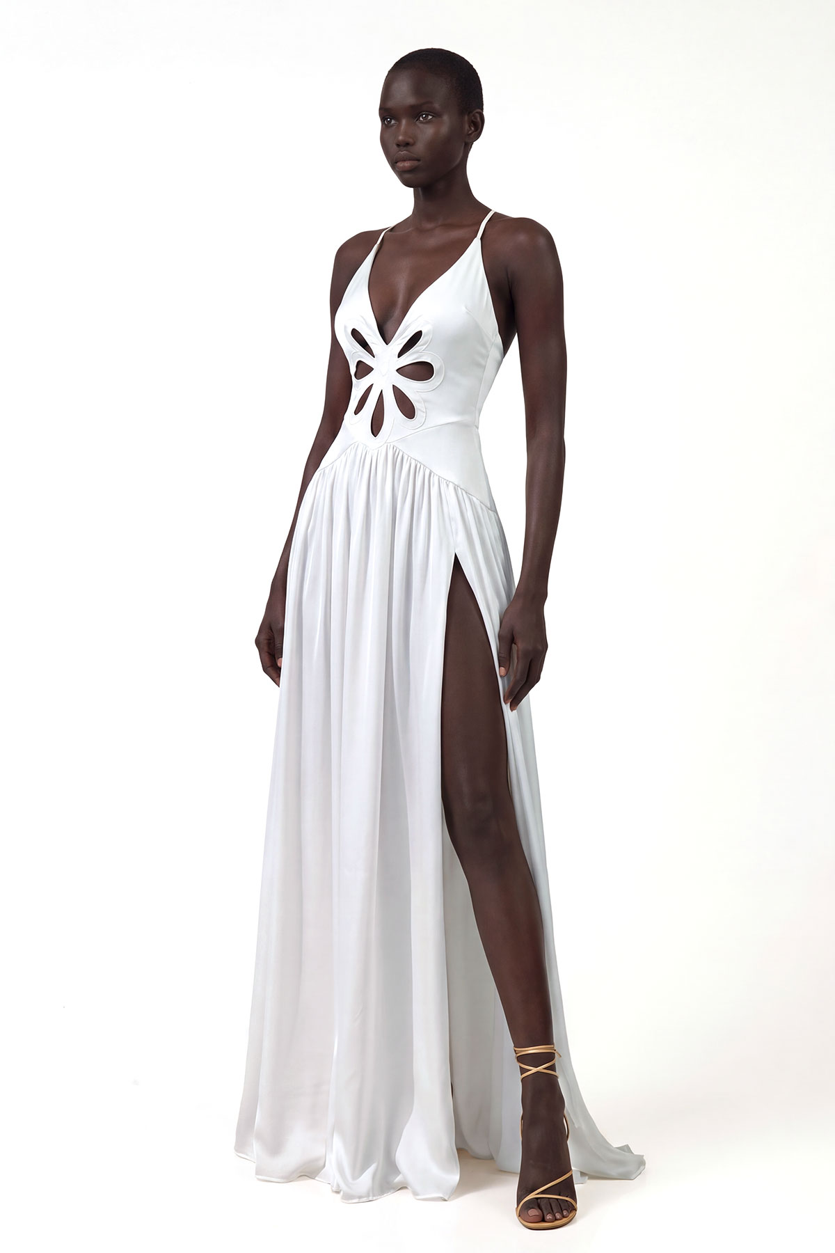 Kantana Spaghetti Cutout Split Maxi Dress