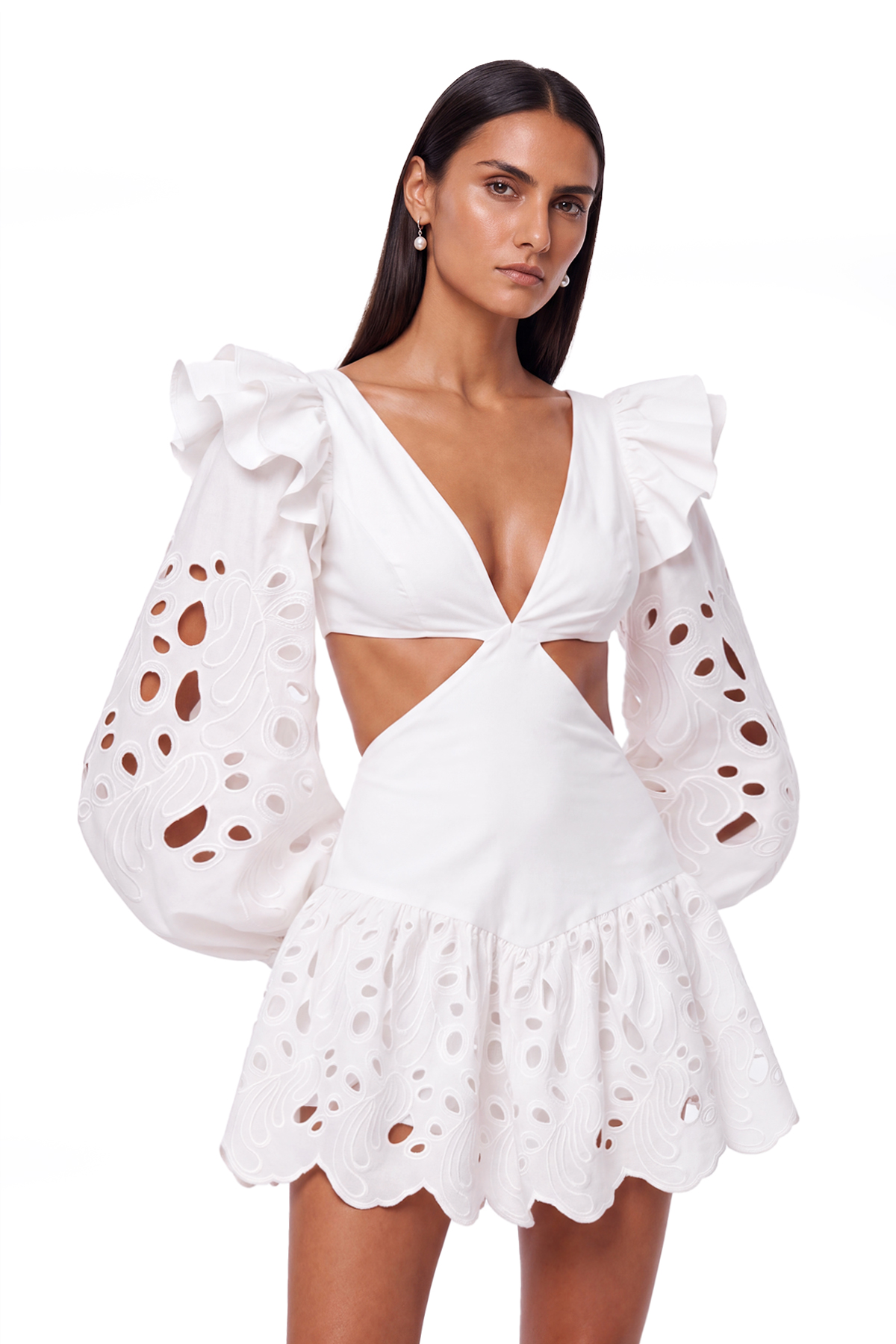 Kantana V Neck Cutout Mini Dress