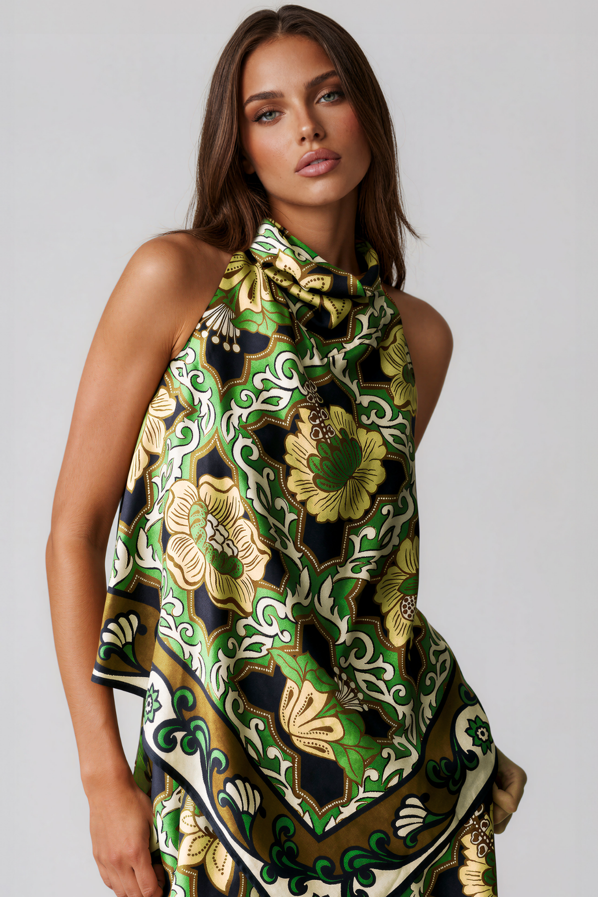 Kanuha Halter Neck Floral Pants Set 