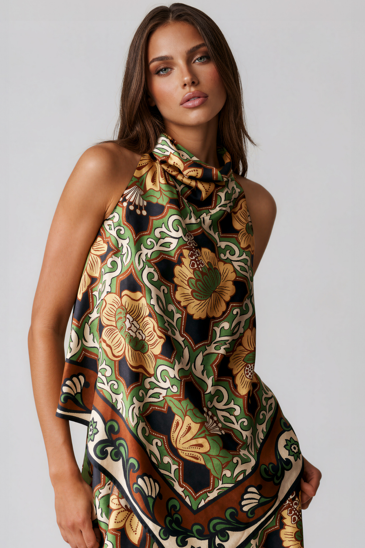 Kanuha Halter Neck Floral Pants Set 