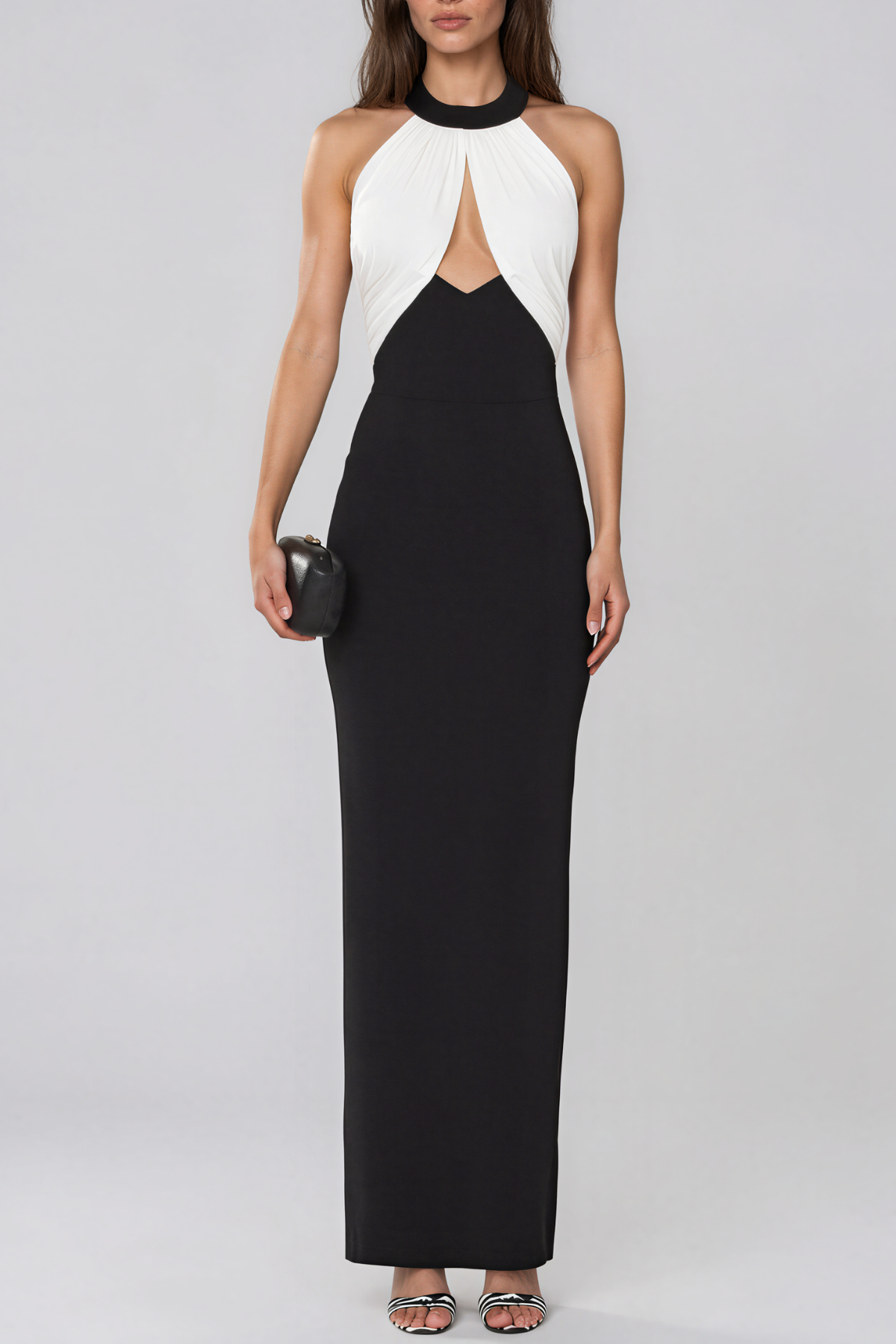 Kaori Halter Neck Cutout Maxi Dress