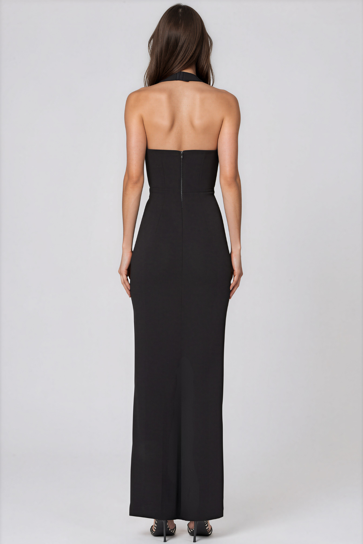 Kaori Halter Neck Cutout Maxi Dress