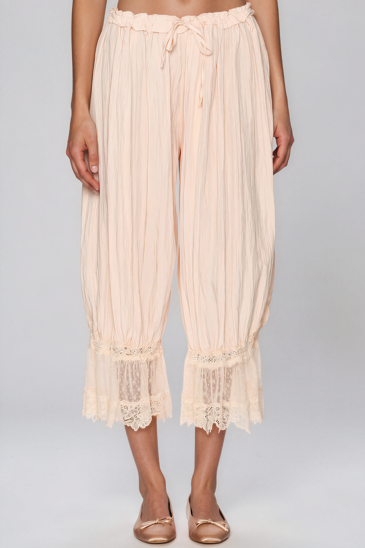 Kapil Puff Sleeve Lace Pants Set