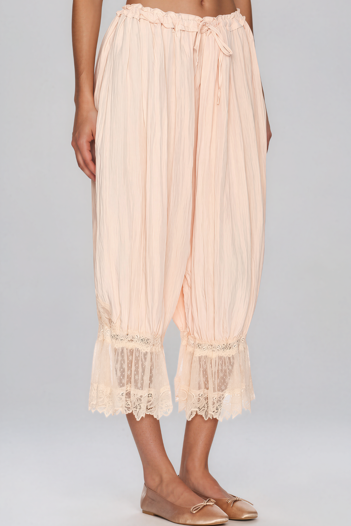 Kapil Puff Sleeve Lace Pants Set