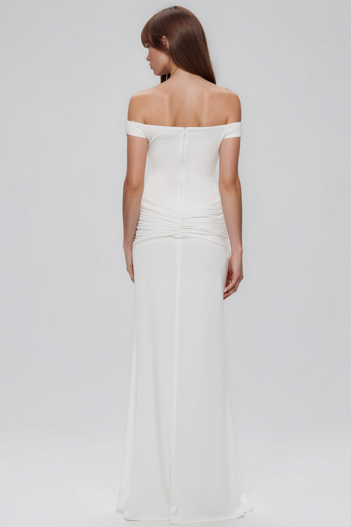 Kare Off Shoulder Ruch Maxi Dress