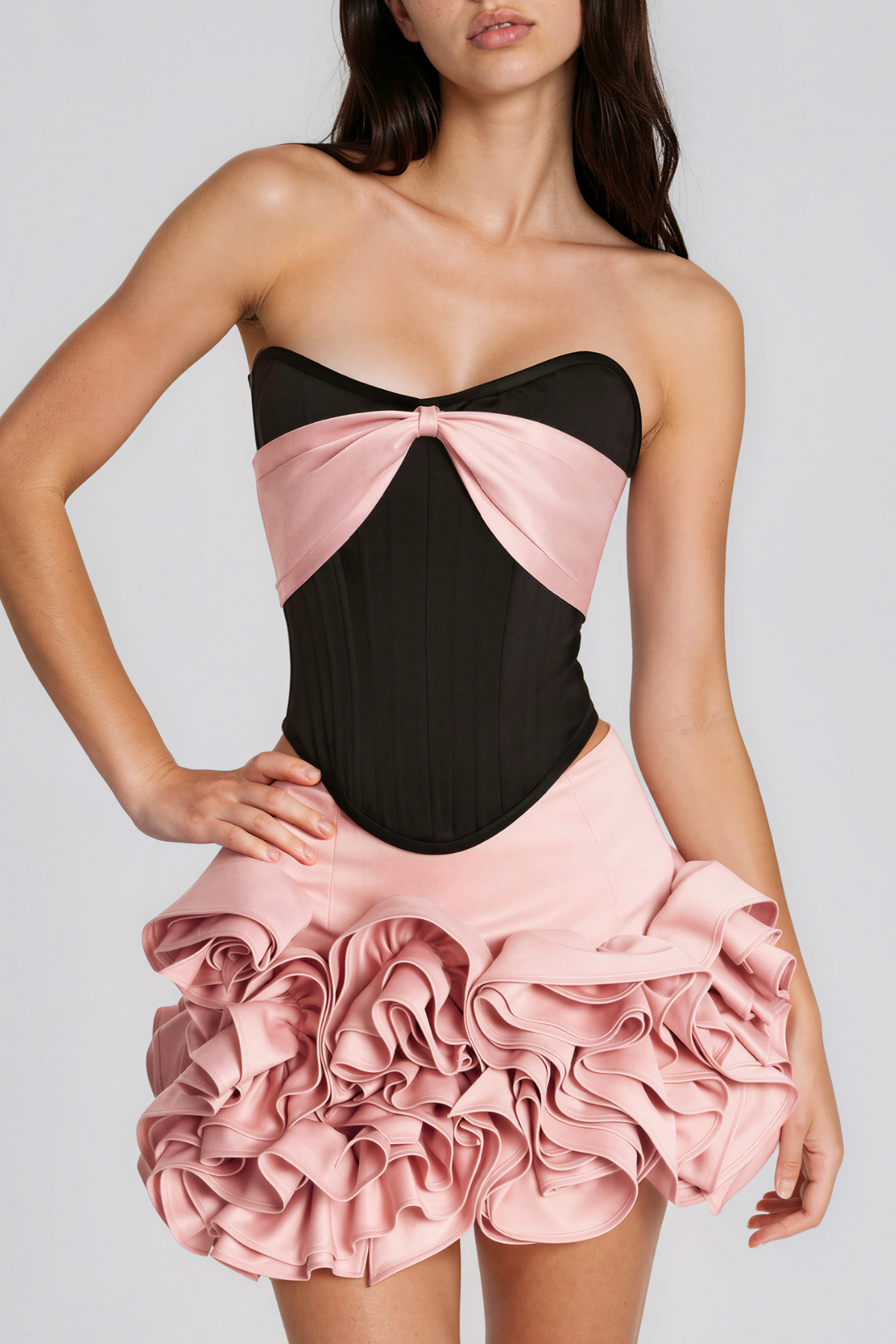 Karen Strapless Ruffle Skirt Set