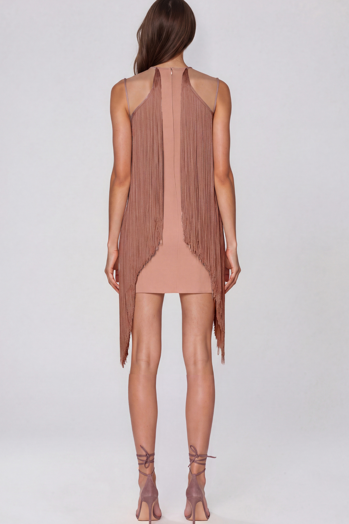 Karif Sleeveless Fringe Mini Dress