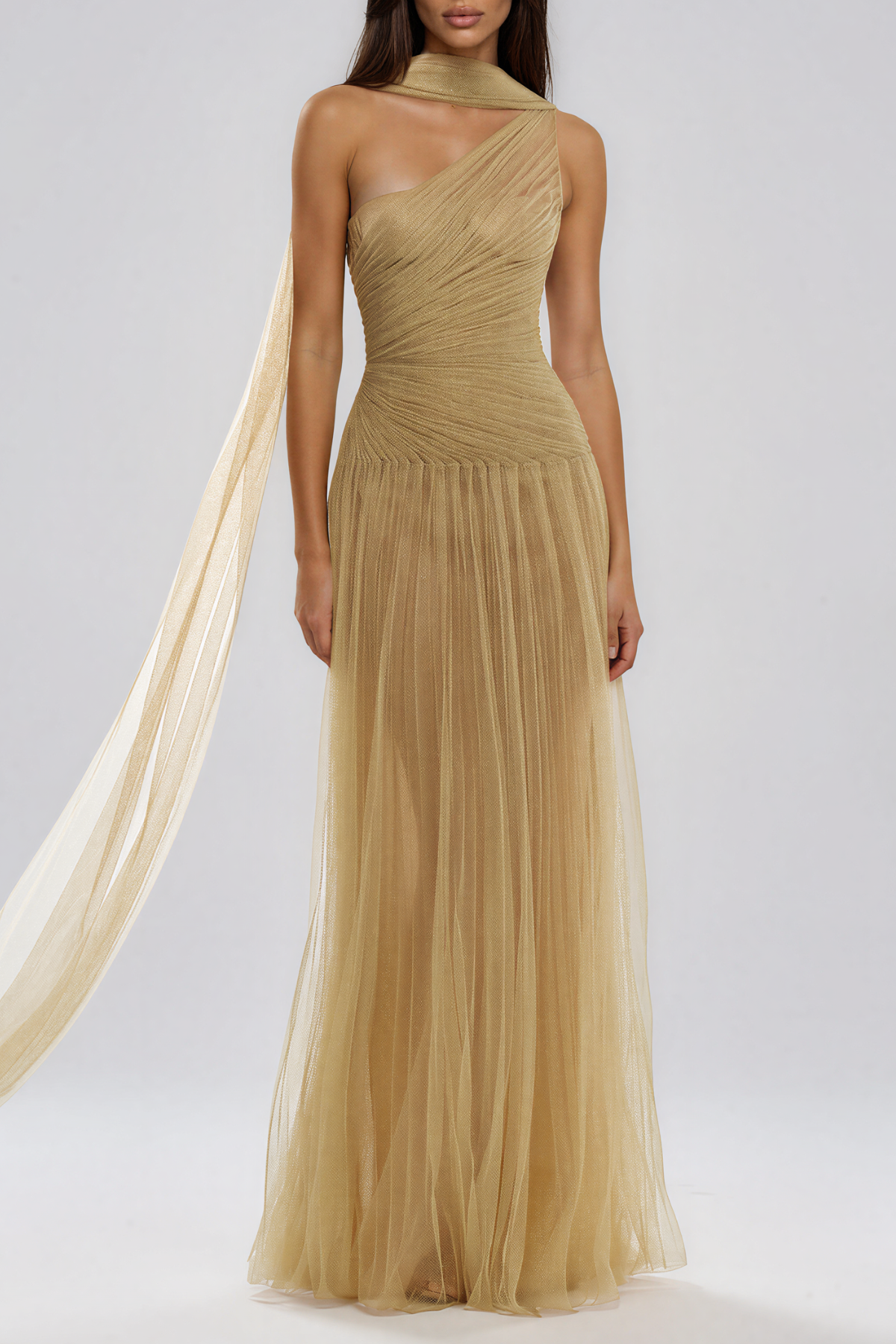 Karimah Draped Scarf Maxi Dress