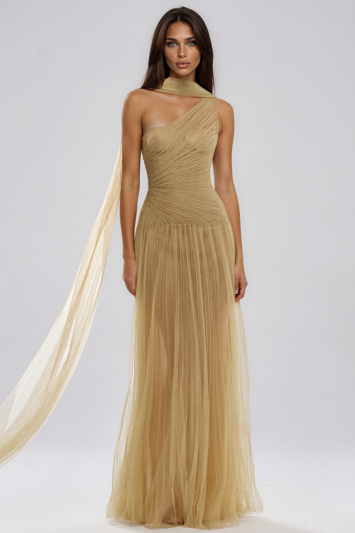 Karimah Draped Scarf Maxi Dress
