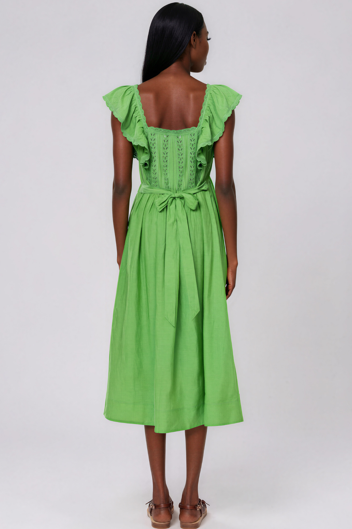 Karis Ruffle Midi Dress