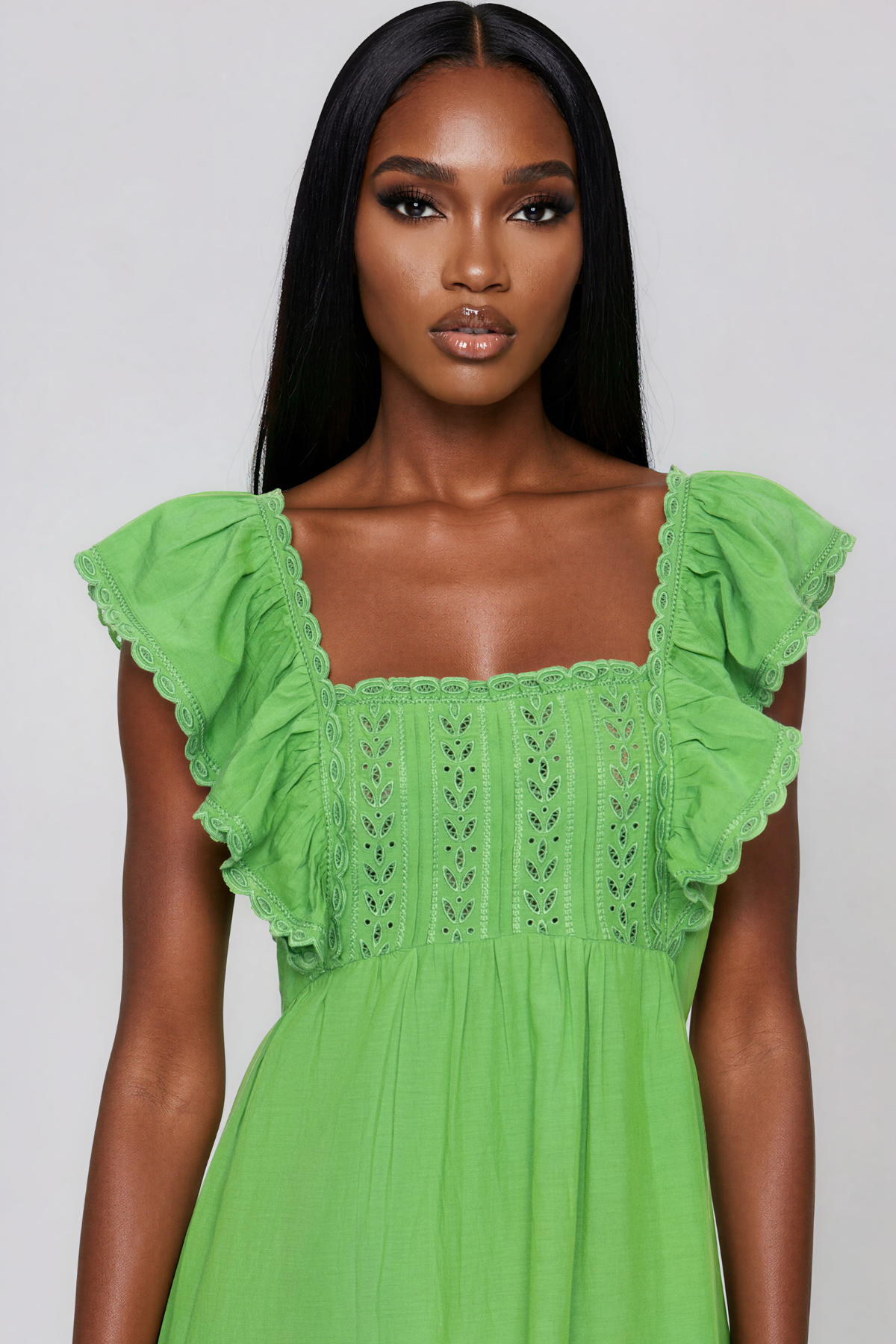 Karis Ruffle Midi Dress