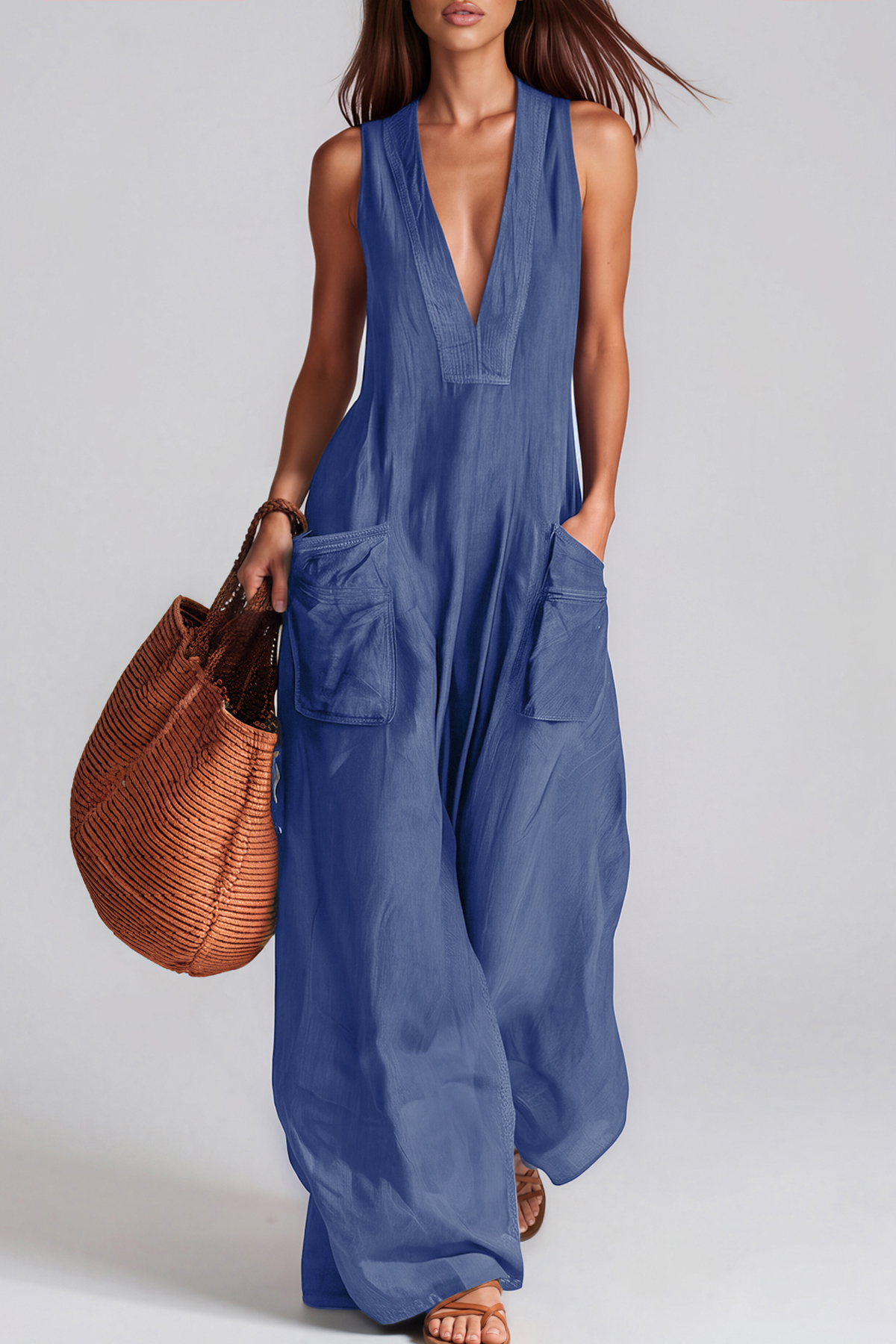 Karisse V Neck Jumpsuit