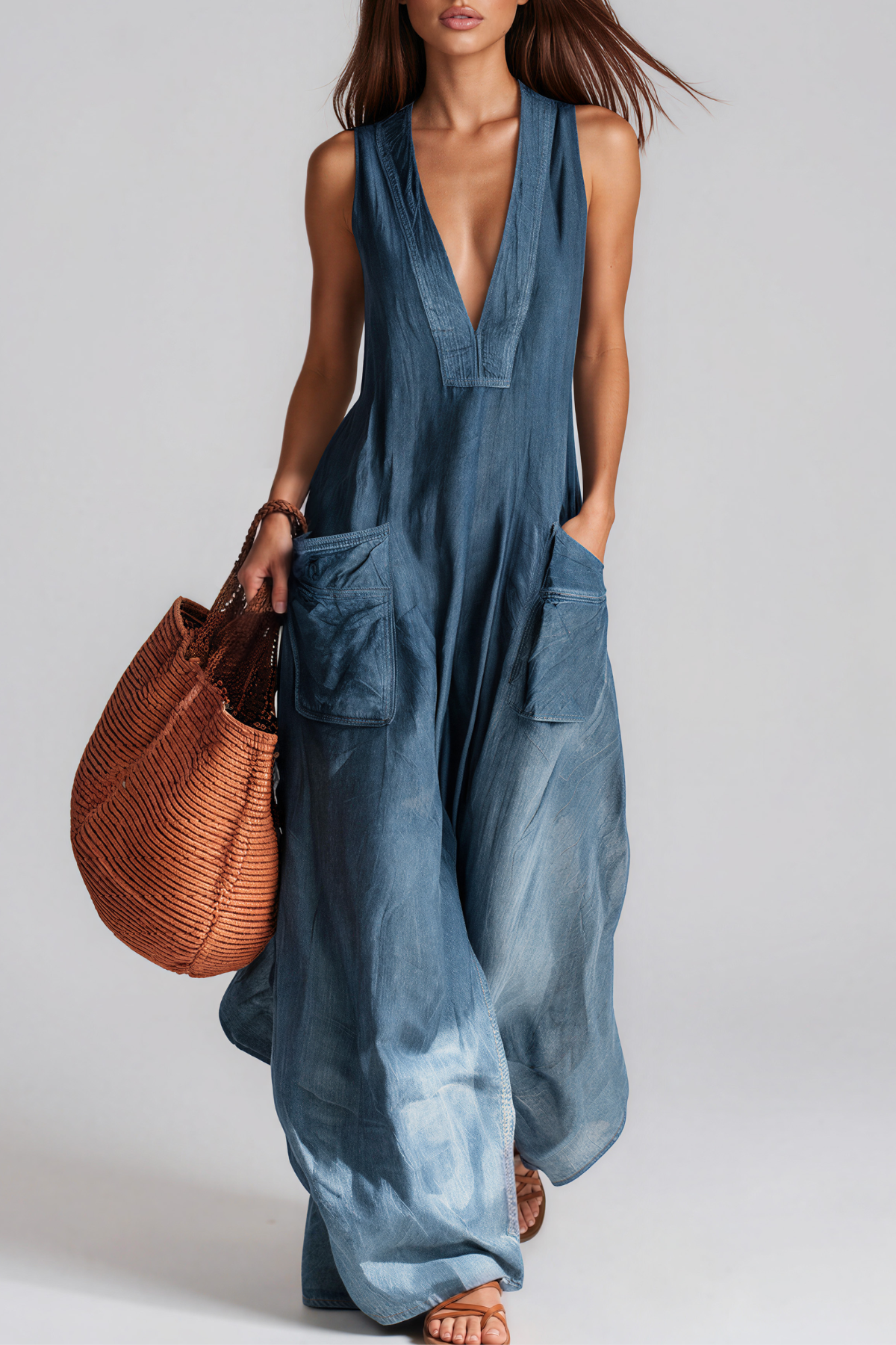 Karisse V Neck Jumpsuit