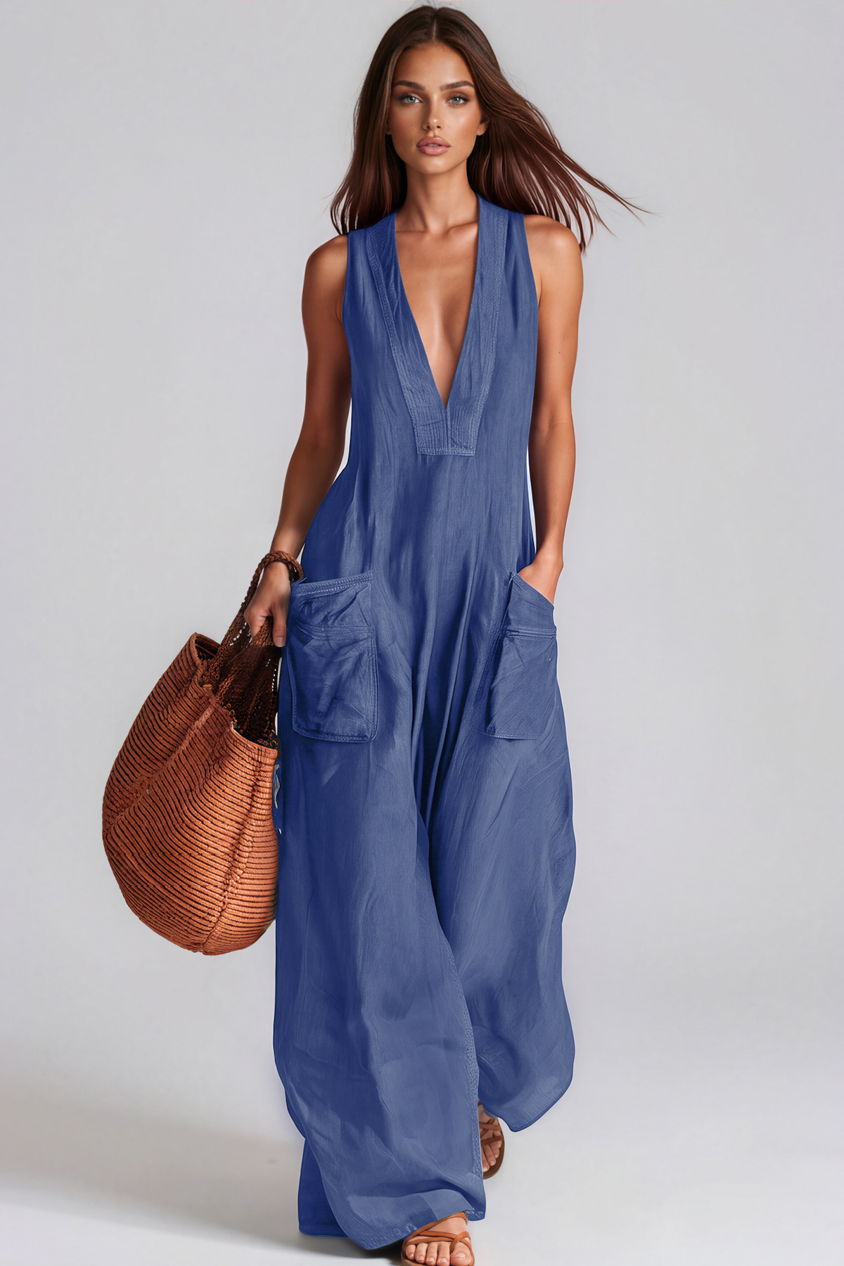 Karisse V Neck Jumpsuit