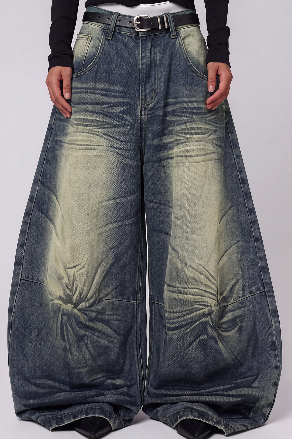 Karla Blenched Baggy Jeans