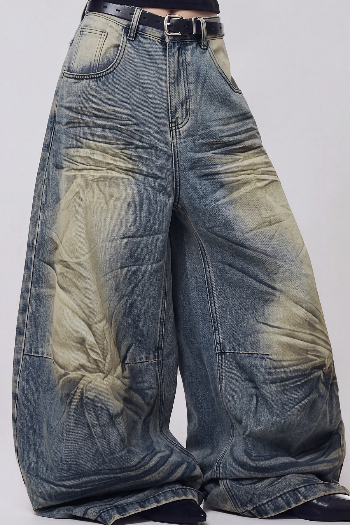 Karla Blenched Baggy Jeans