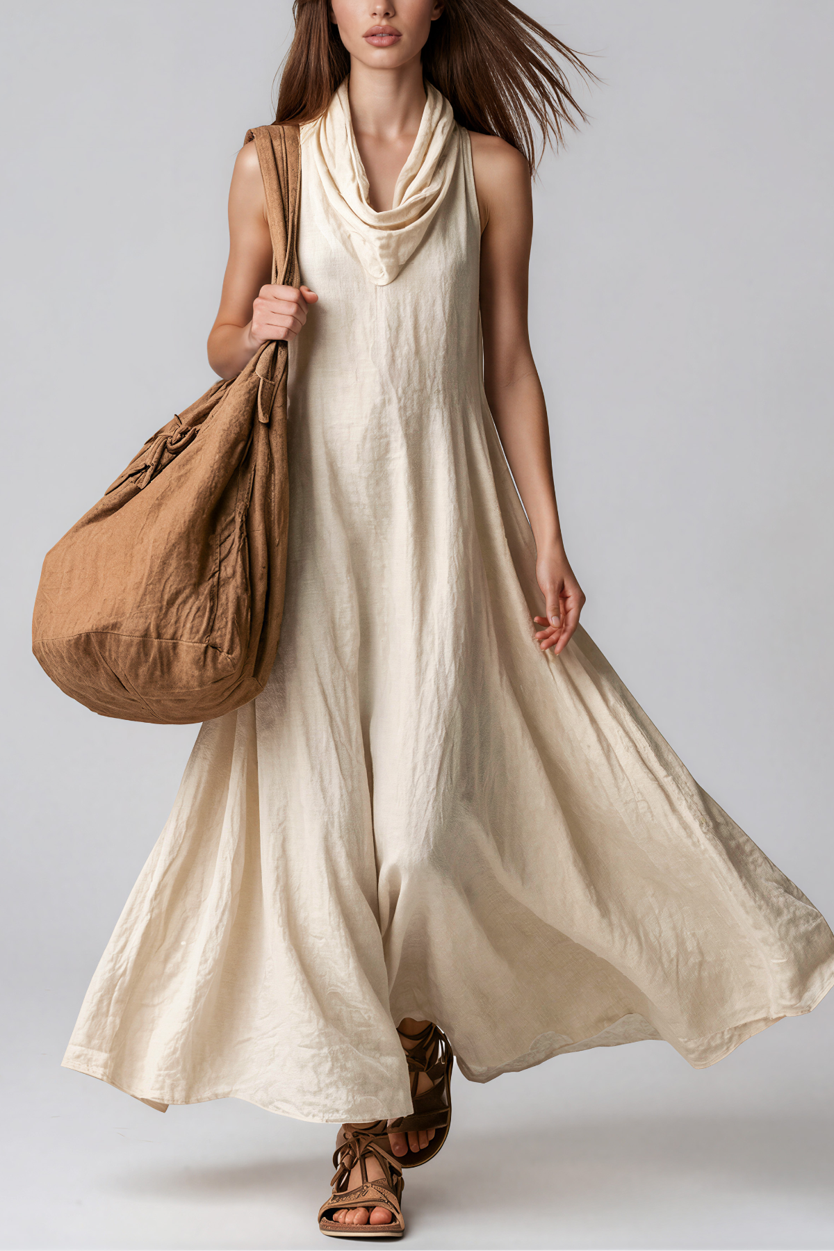 Karolina Cowl Neck Maxi Dress