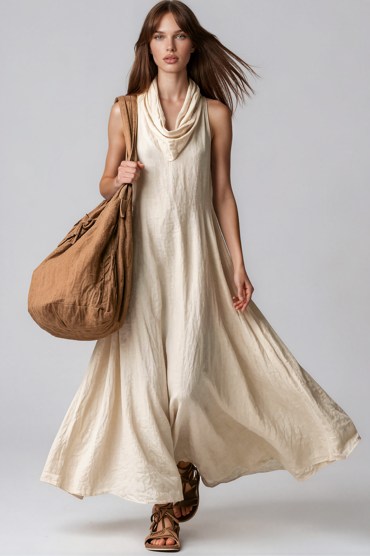 Karolina Cowl Neck Maxi Dress