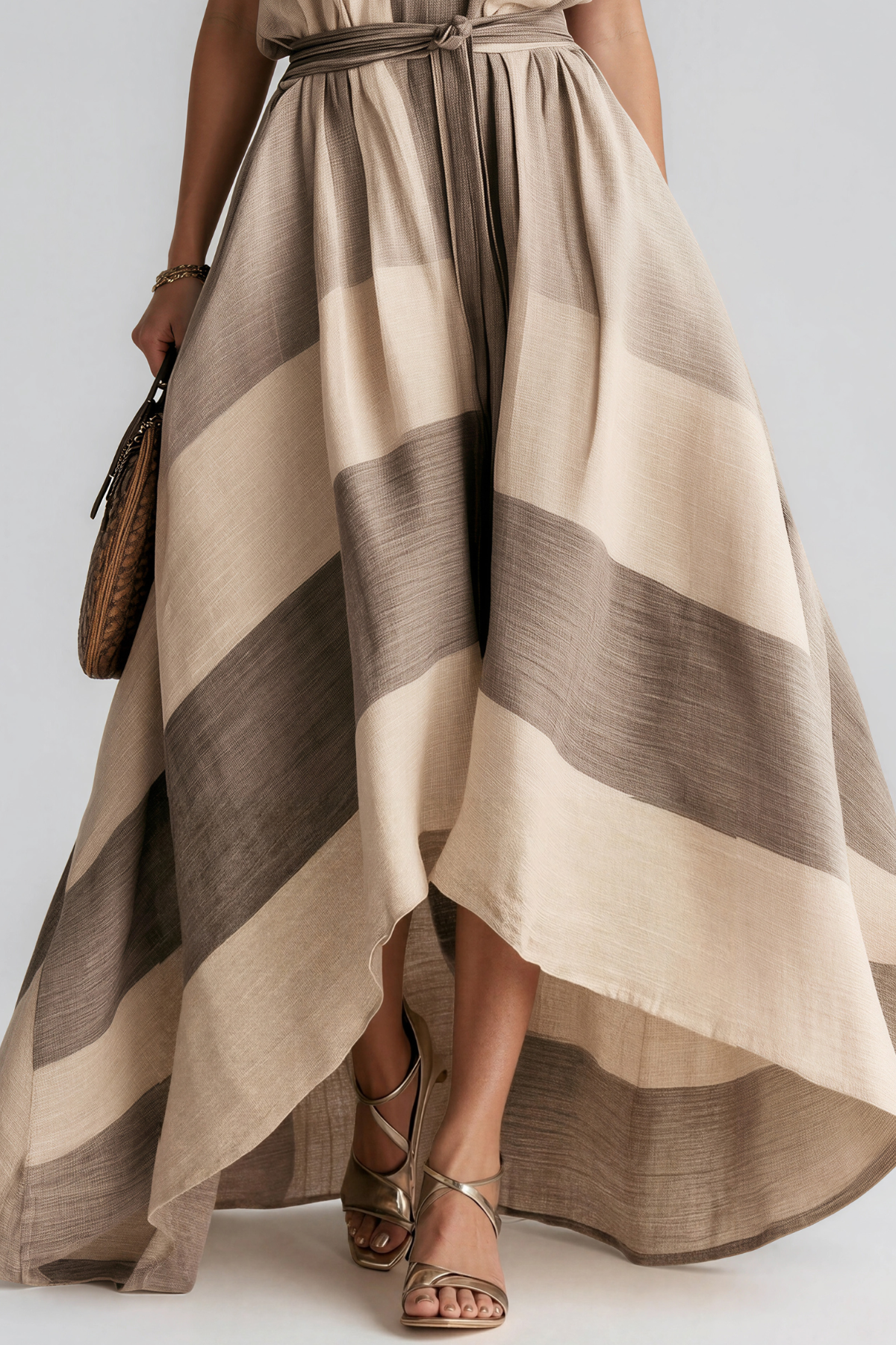 Karro Sleeveless Stripe Maxi Dress