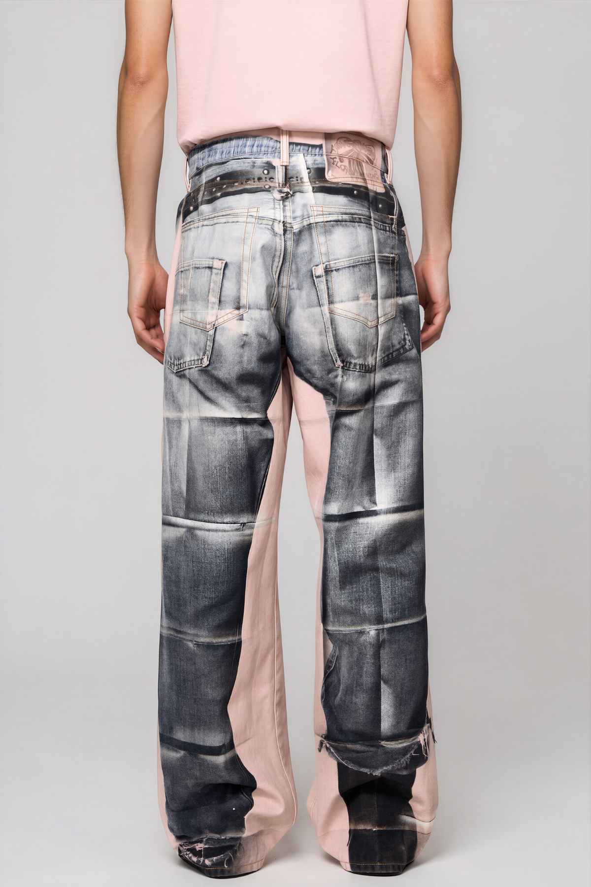 Karsen Asymmetric Print Jeans