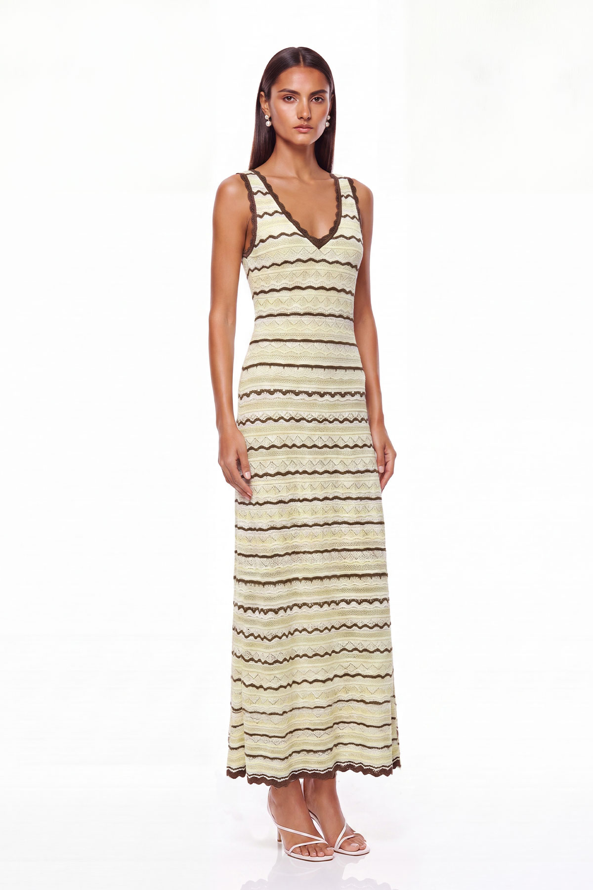 Karsten Sleeveless Stripe Maxi Dress