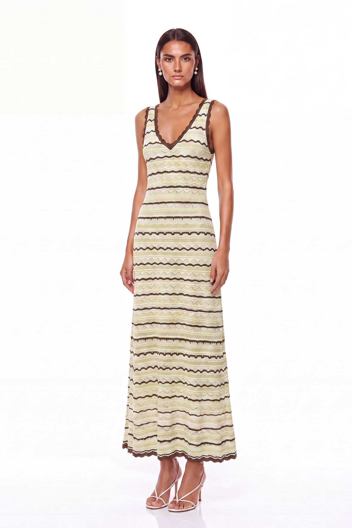Karsten Sleeveless Stripe Maxi Dress