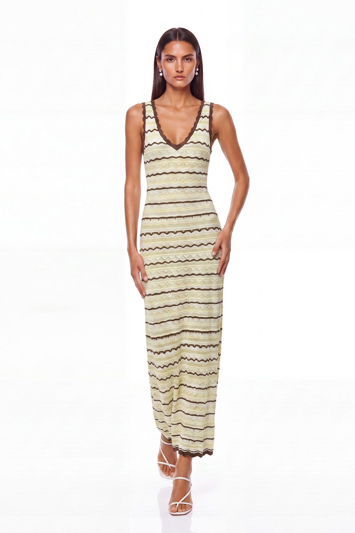 Karsten Sleeveless Stripe Maxi Dress