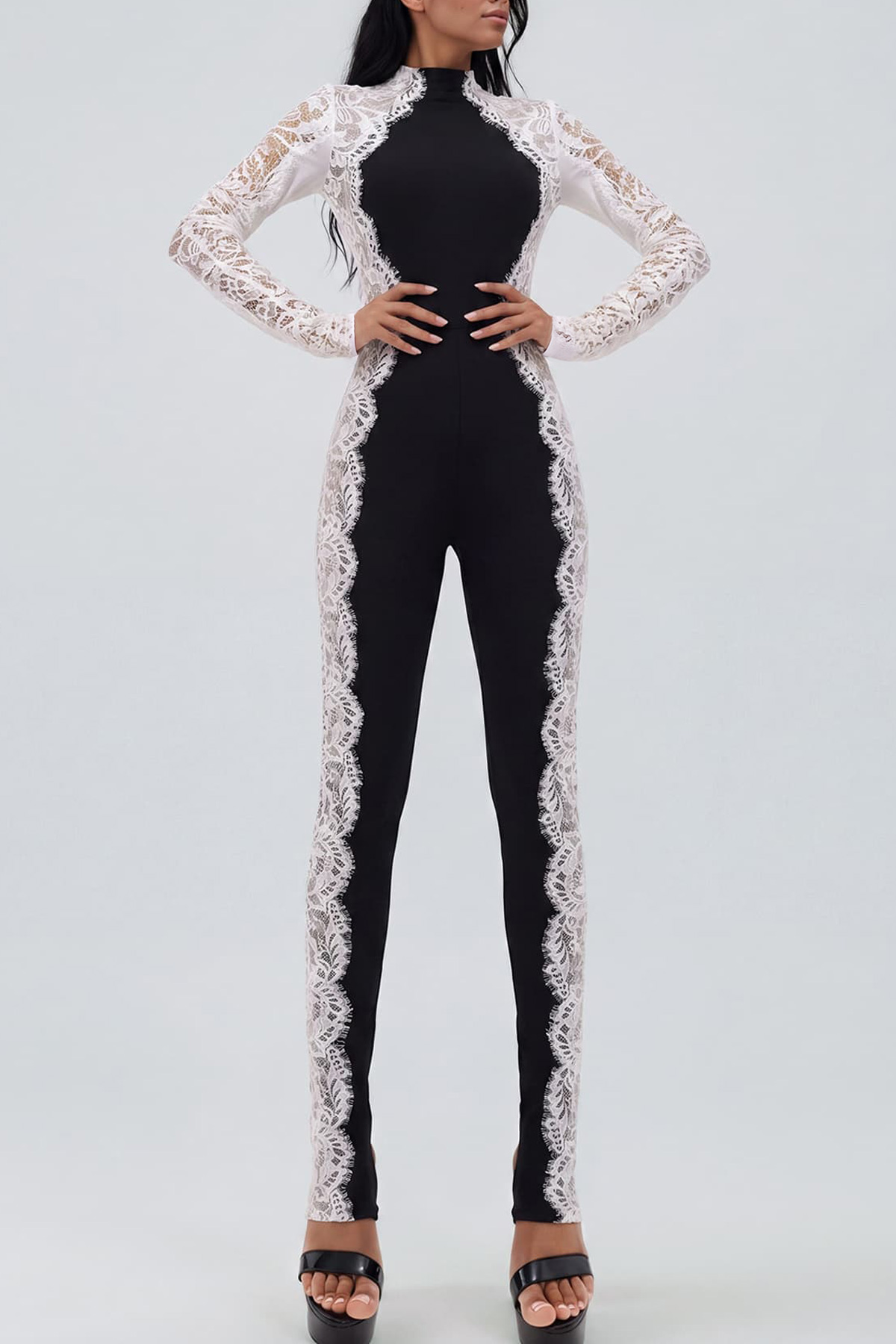 Karston Long Sleeve Lace Jumpsuit