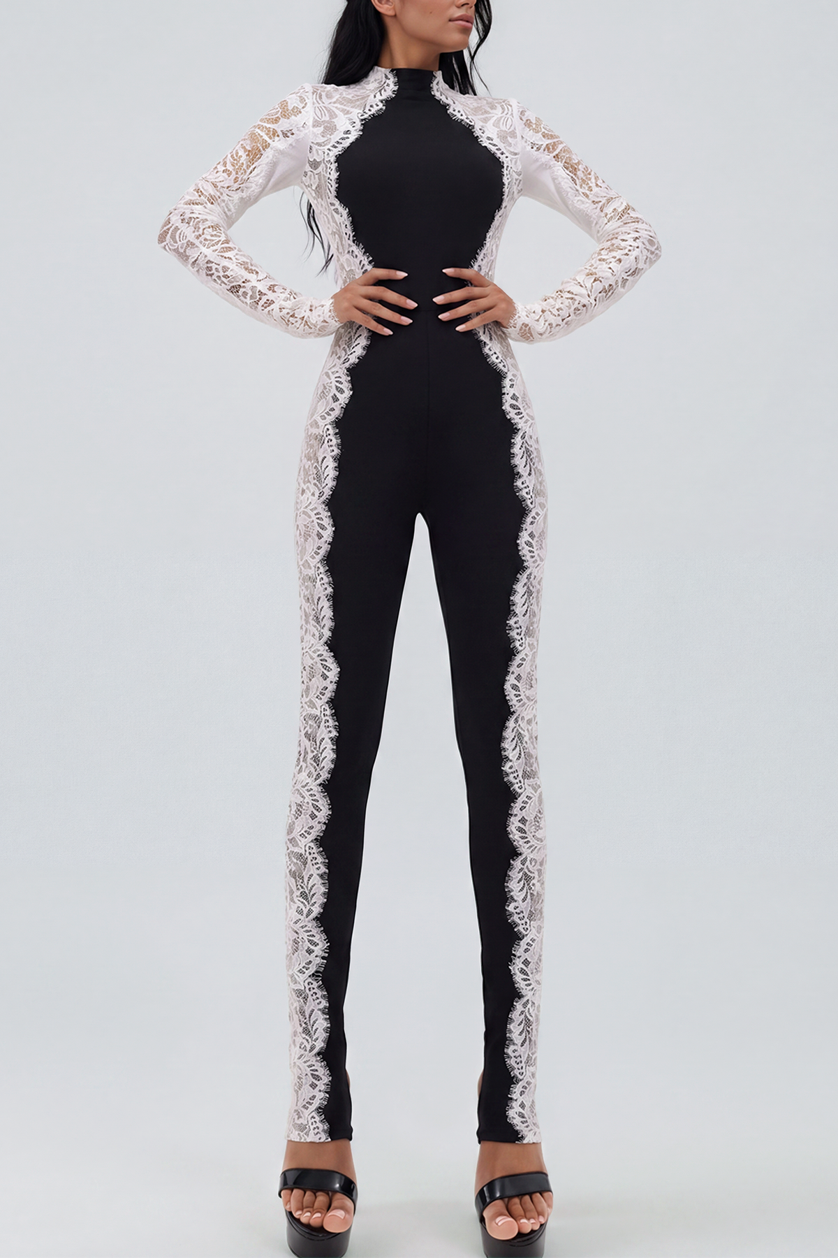 Karston Long Sleeve Lace Jumpsuit