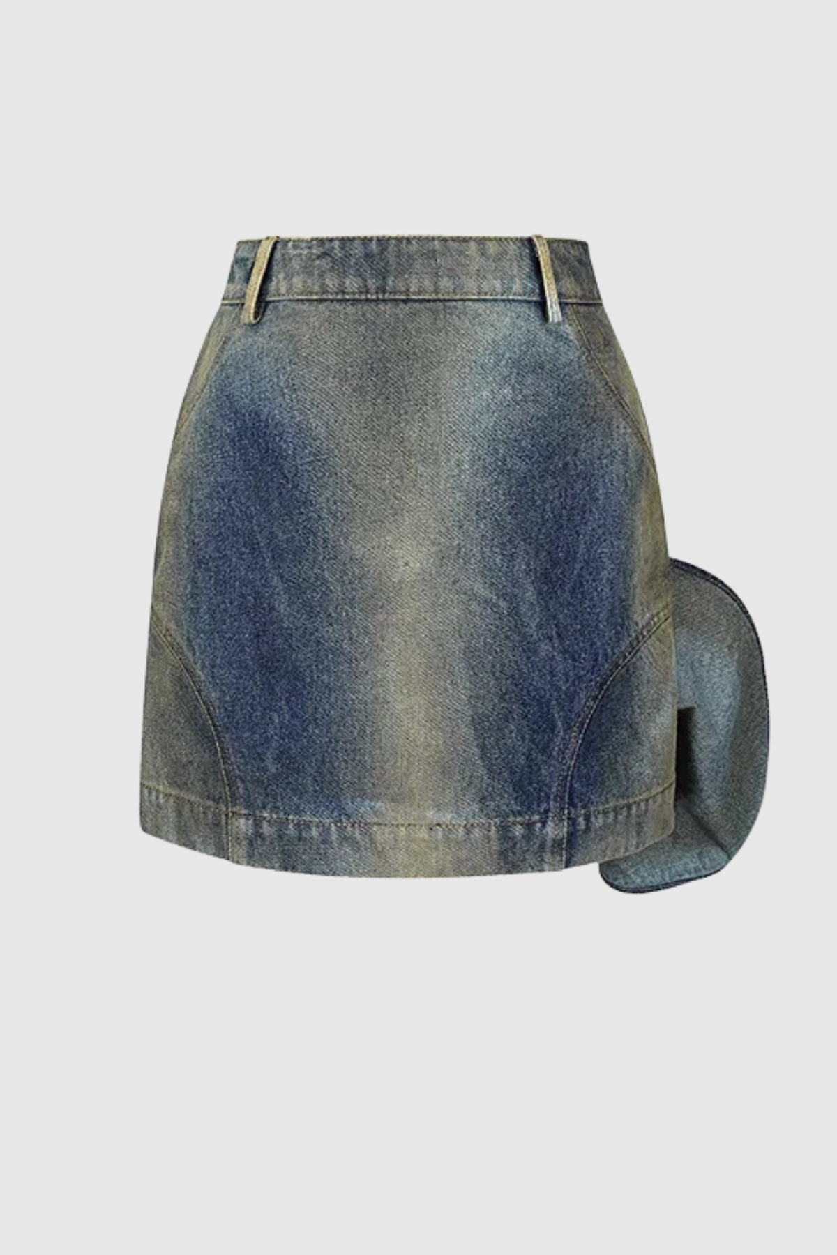 Karuka Ruffle  Denim Mini Skirt