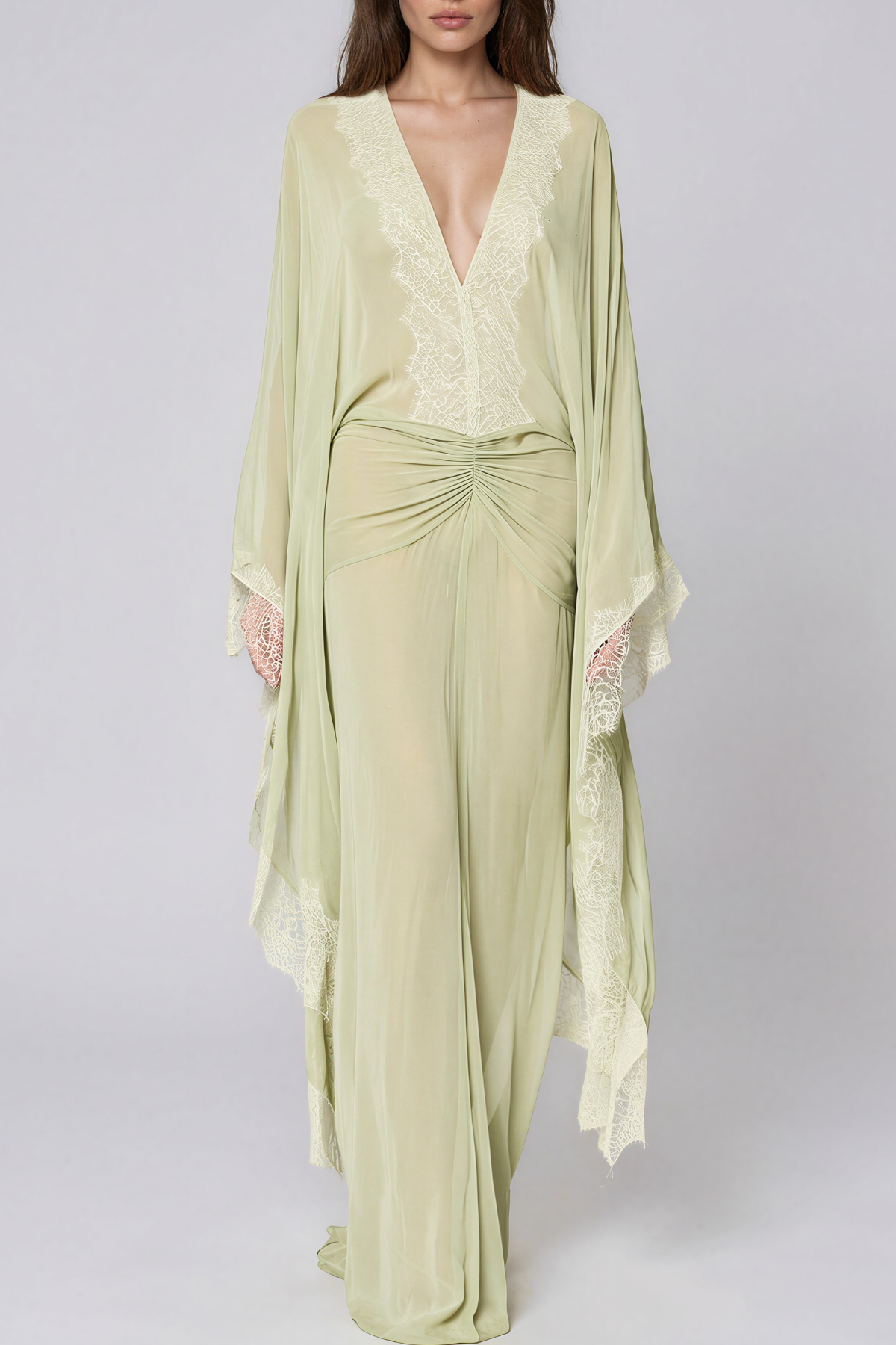 Kasani Long Sleeve Mesh Maxi Dress