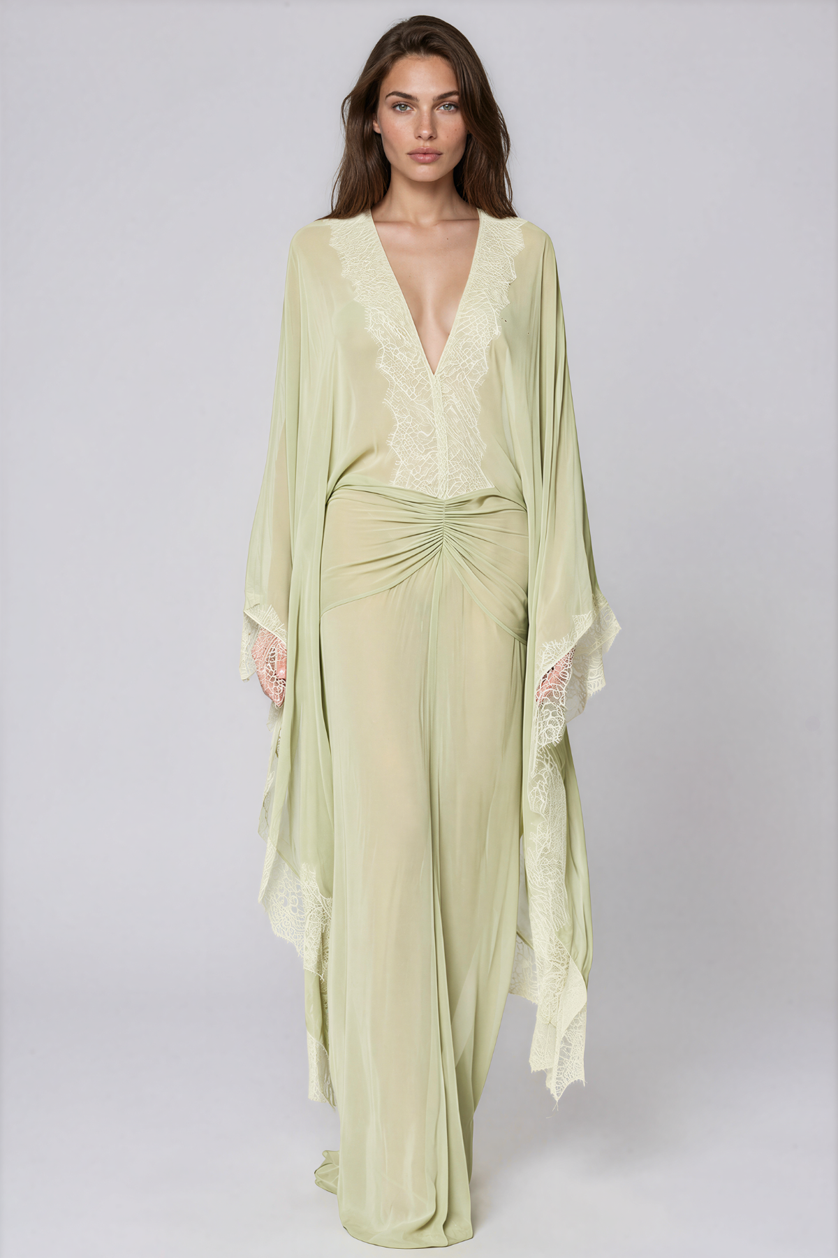 Kasani Long Sleeve Mesh Maxi Dress