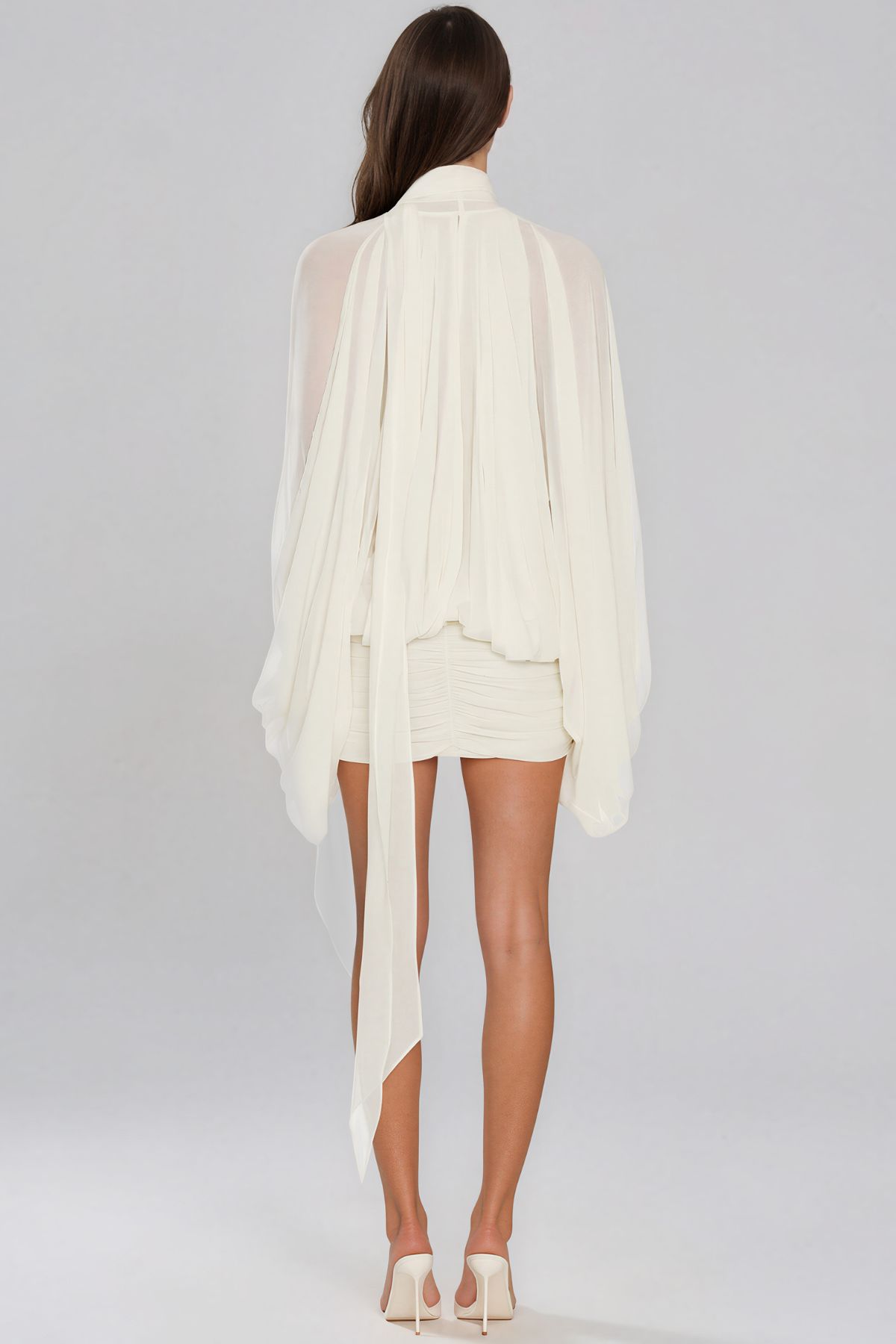 Kaseko High Neck Draped Mini Dress