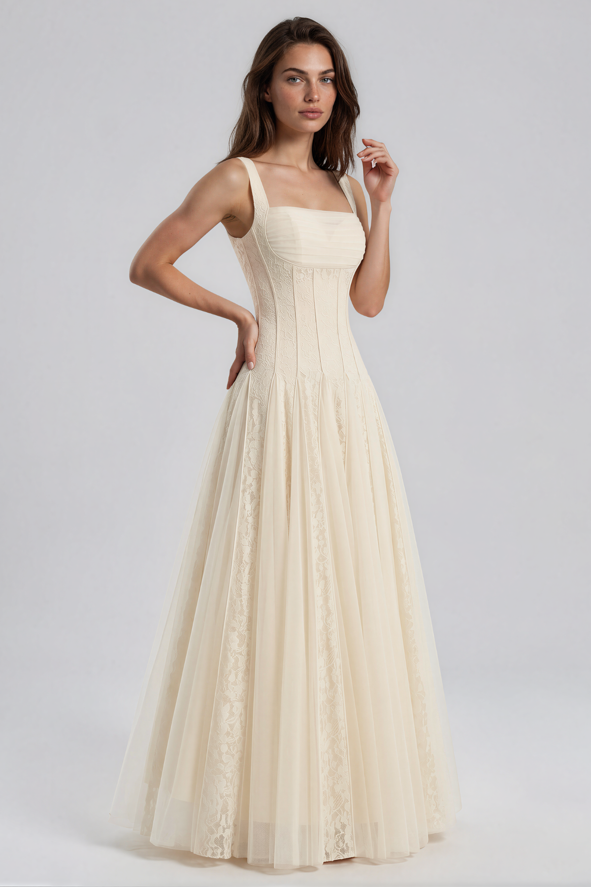 Kashton Lace Flared Maxi Dress