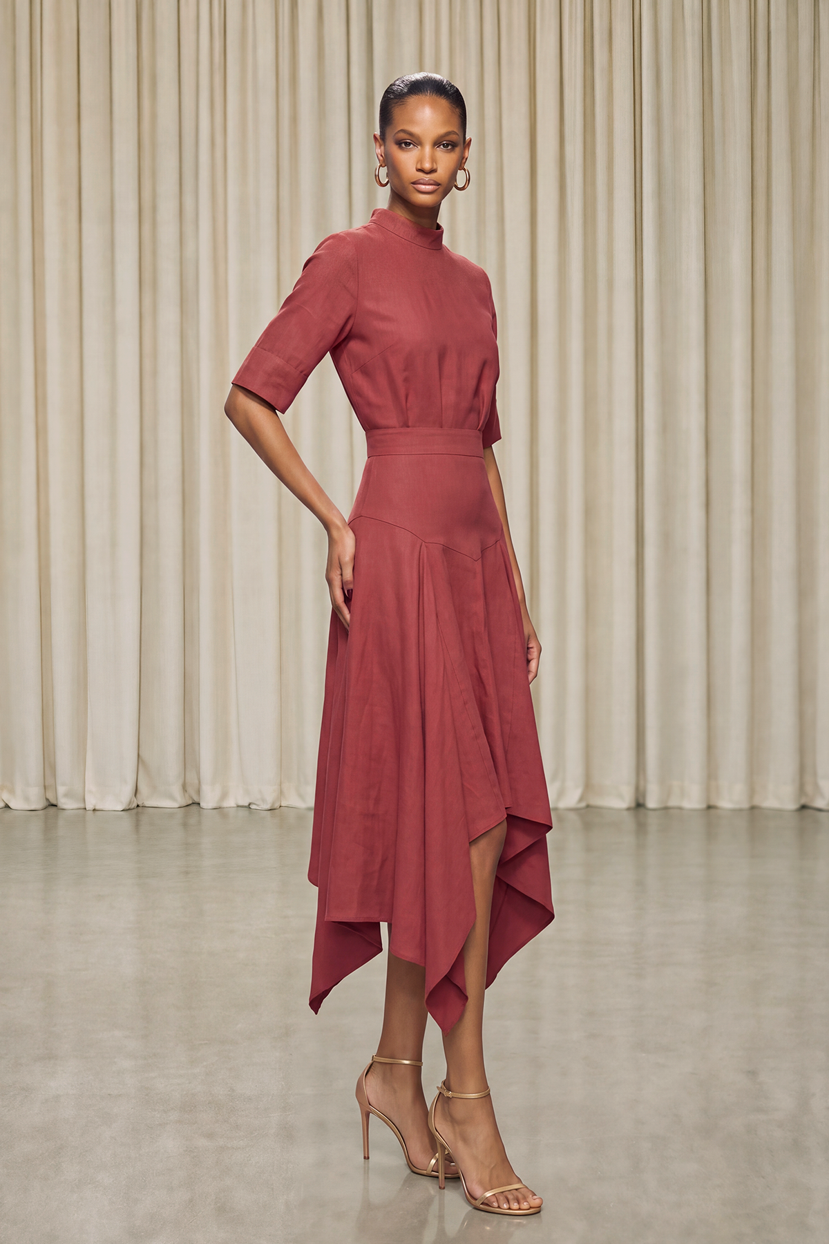 Kasi Tie Up Ruffle Skirt Set