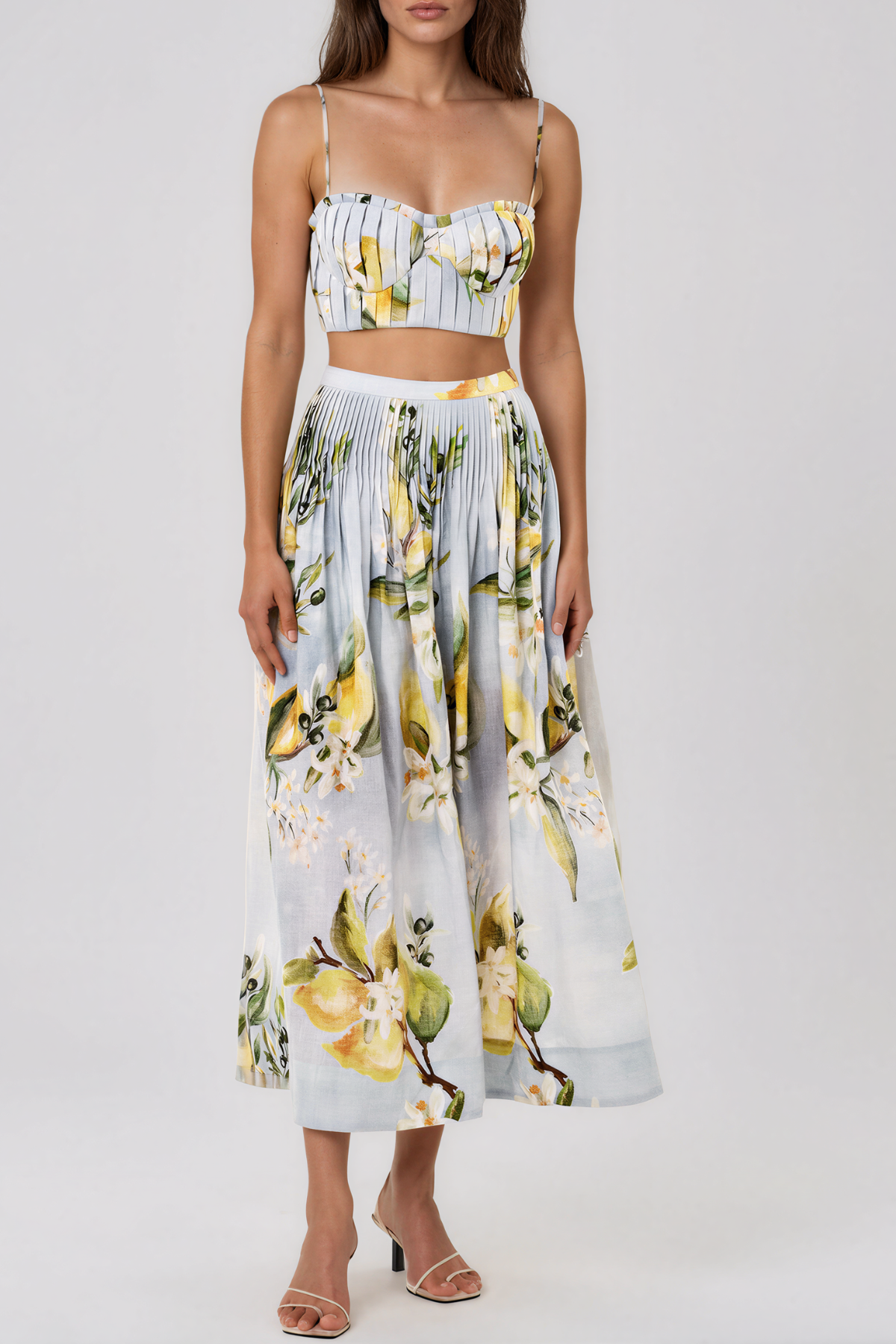 Kasia Spaghetti Floral Skirt Set