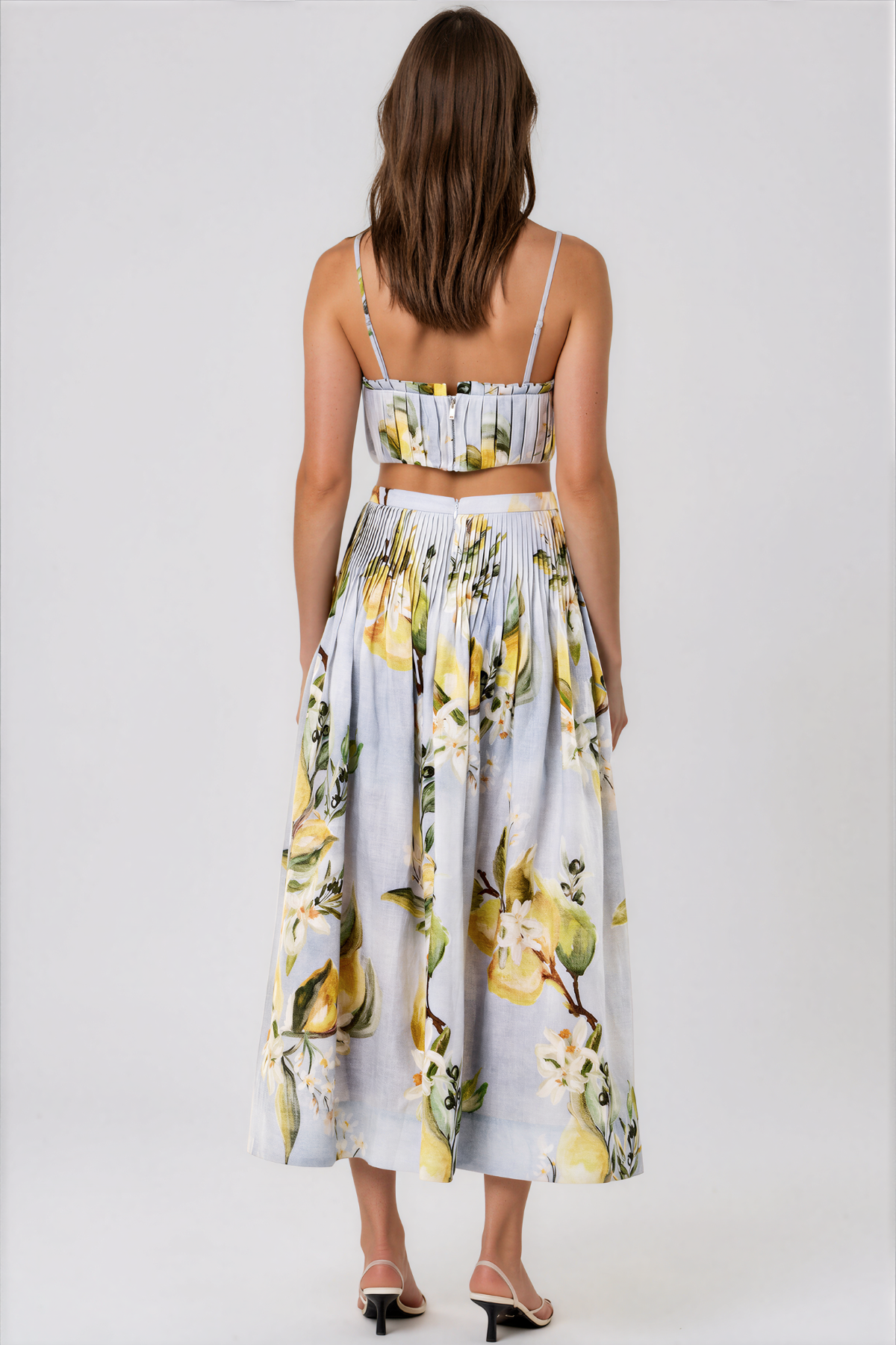 Kasia Spaghetti Floral Skirt Set