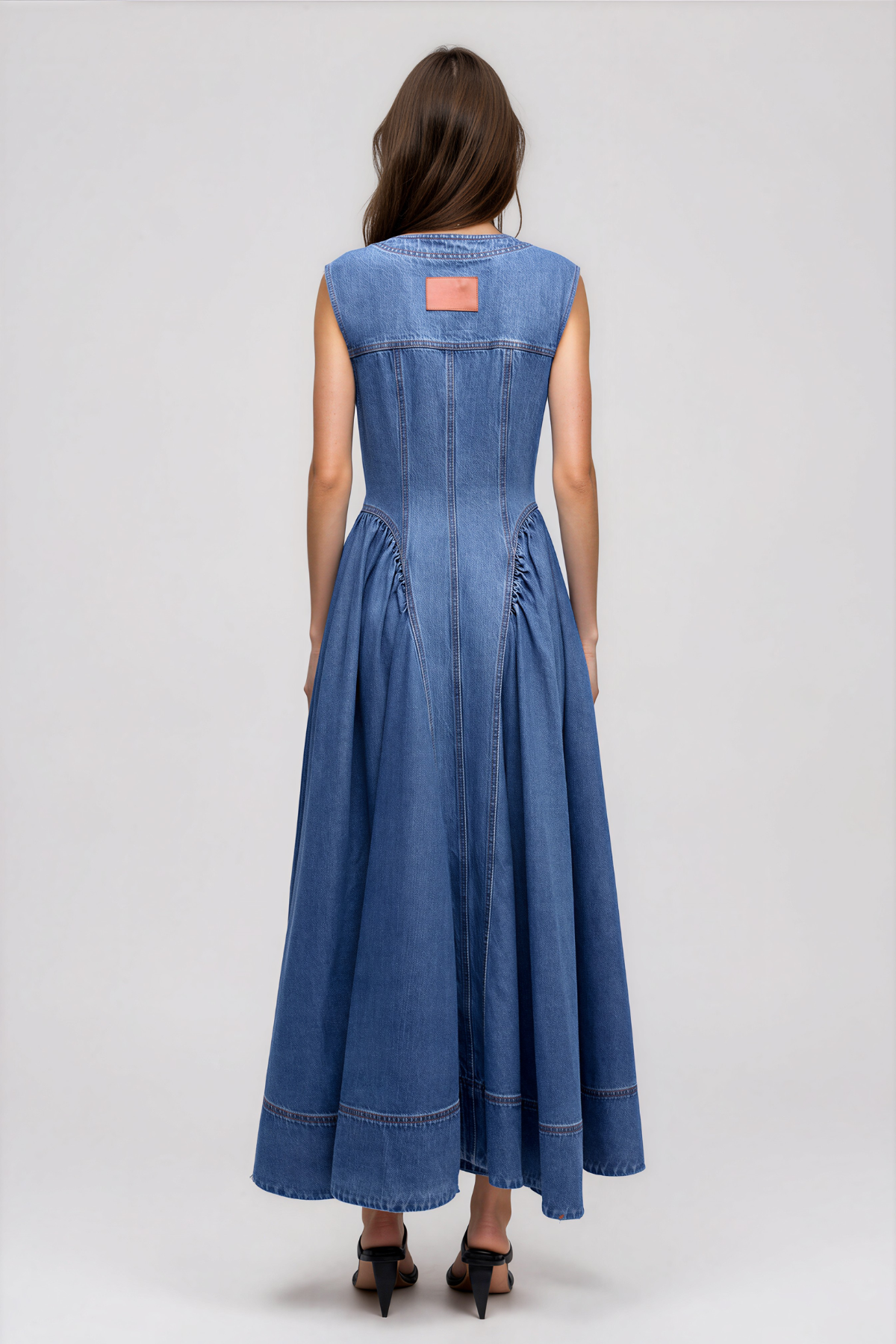 Kasib Sleeveless Denim Maxi Dress