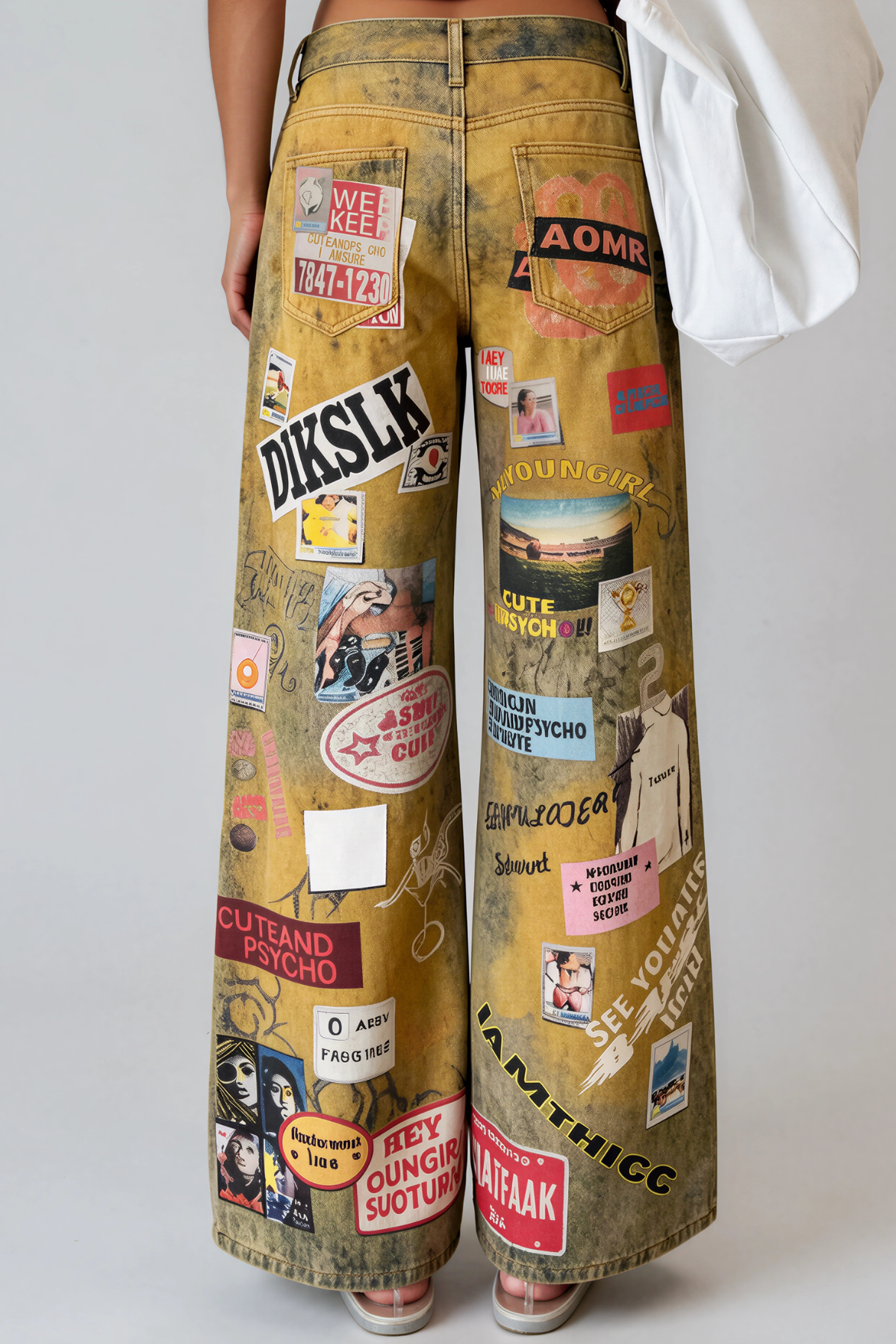 Kaspar Print Barrel Jeans