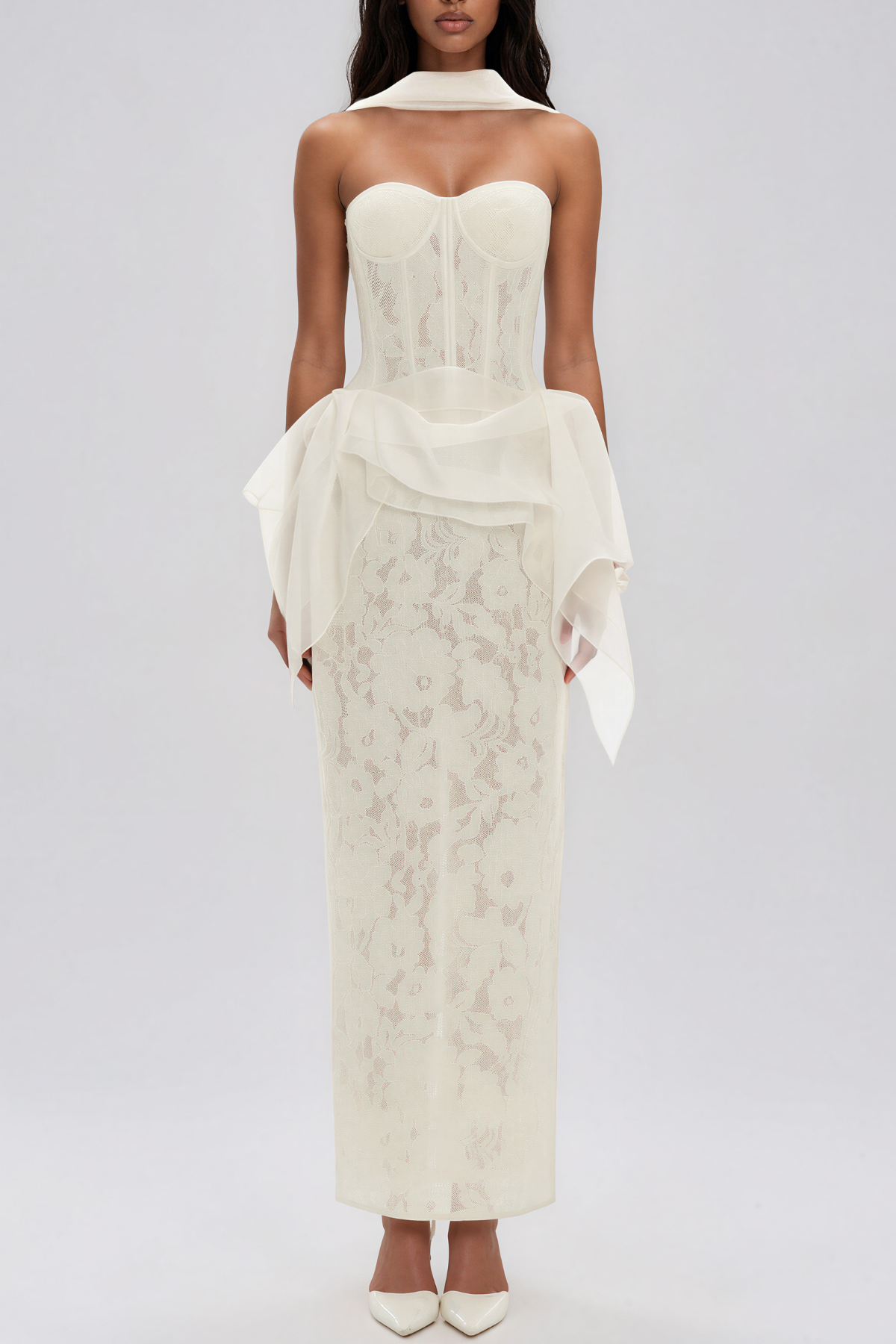 Kass Corset Lace Maxi Dress