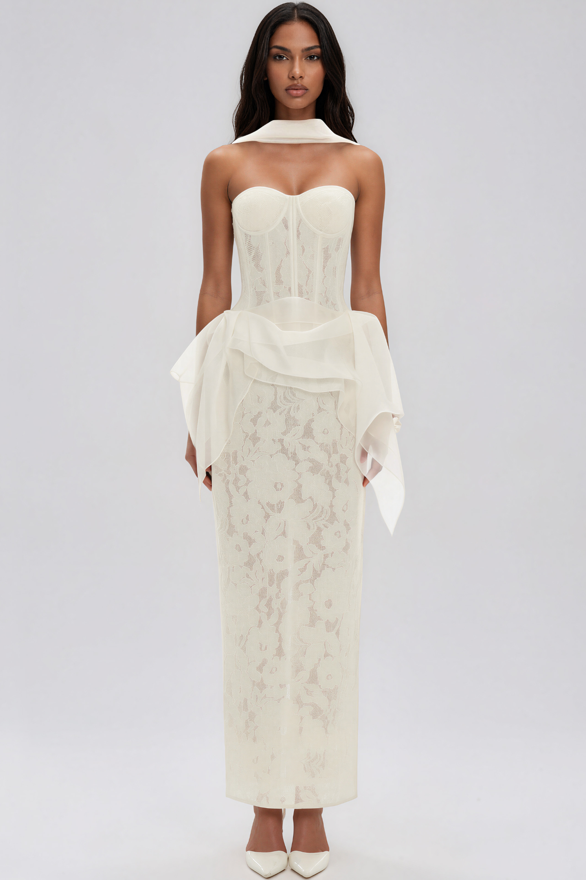 Kass Corset Lace Maxi Dress