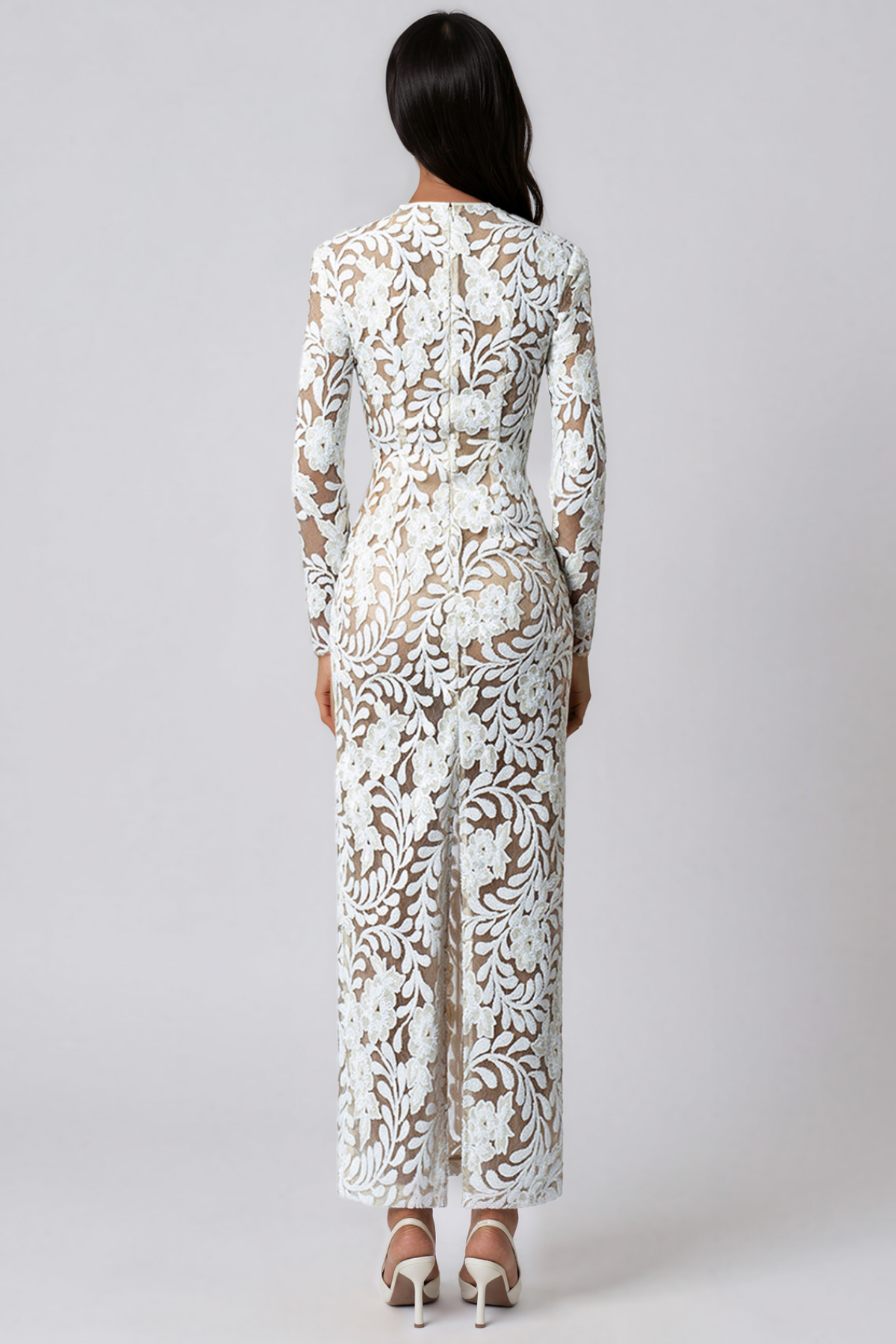 Kassandra Long Sleeve Embroidered Maxi Dress