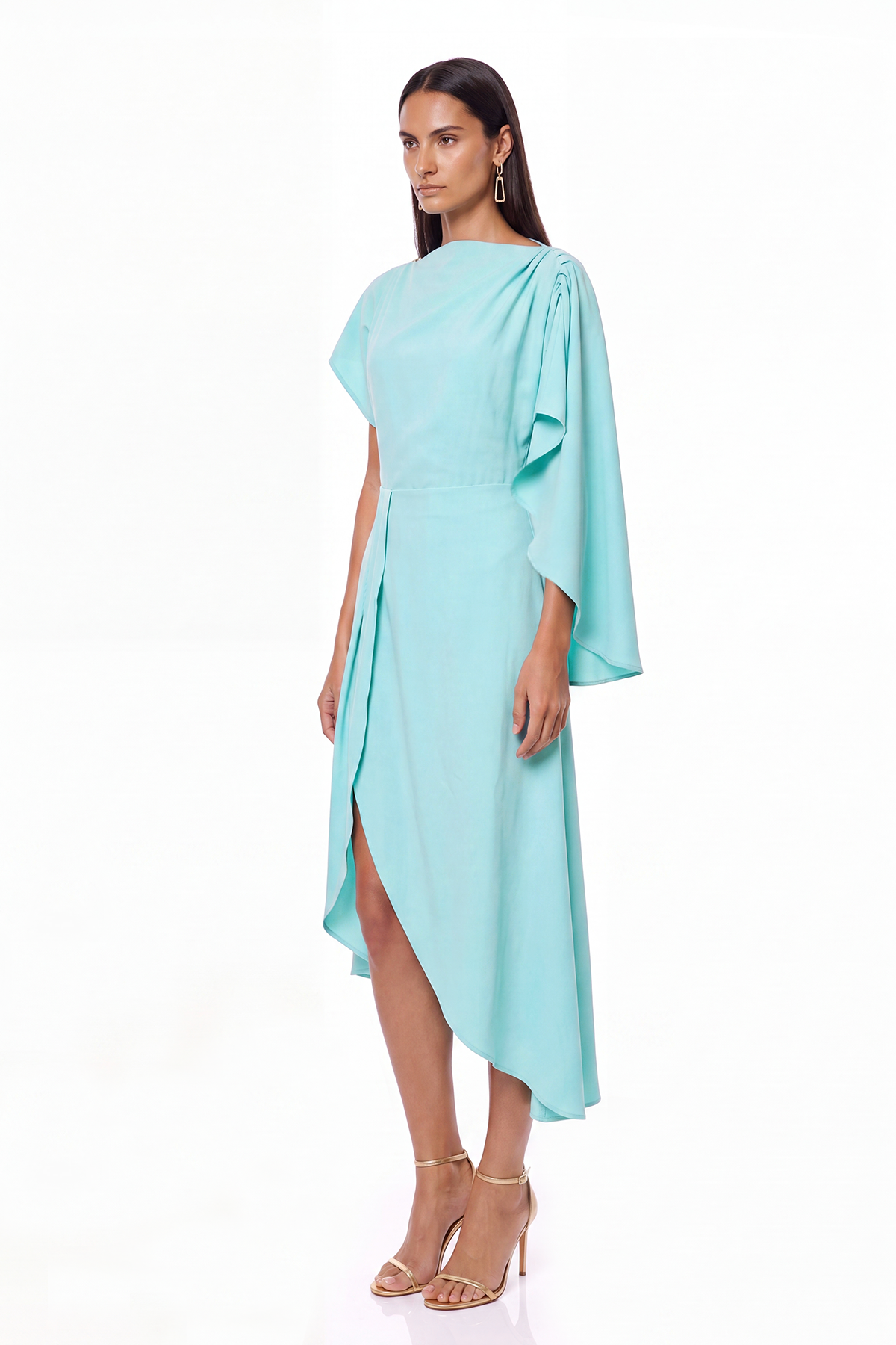 Katashi Asymmetric Draped Skirt Set