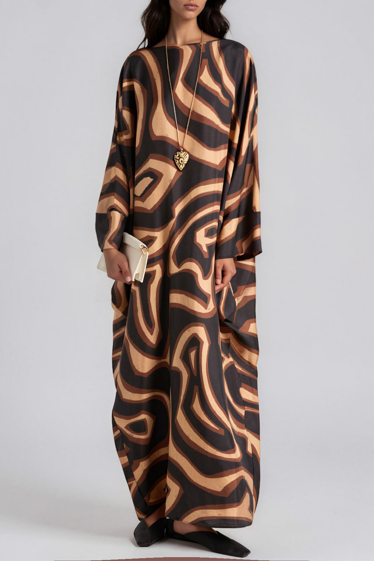 Katelin Long Sleeve Print Maxi Dress